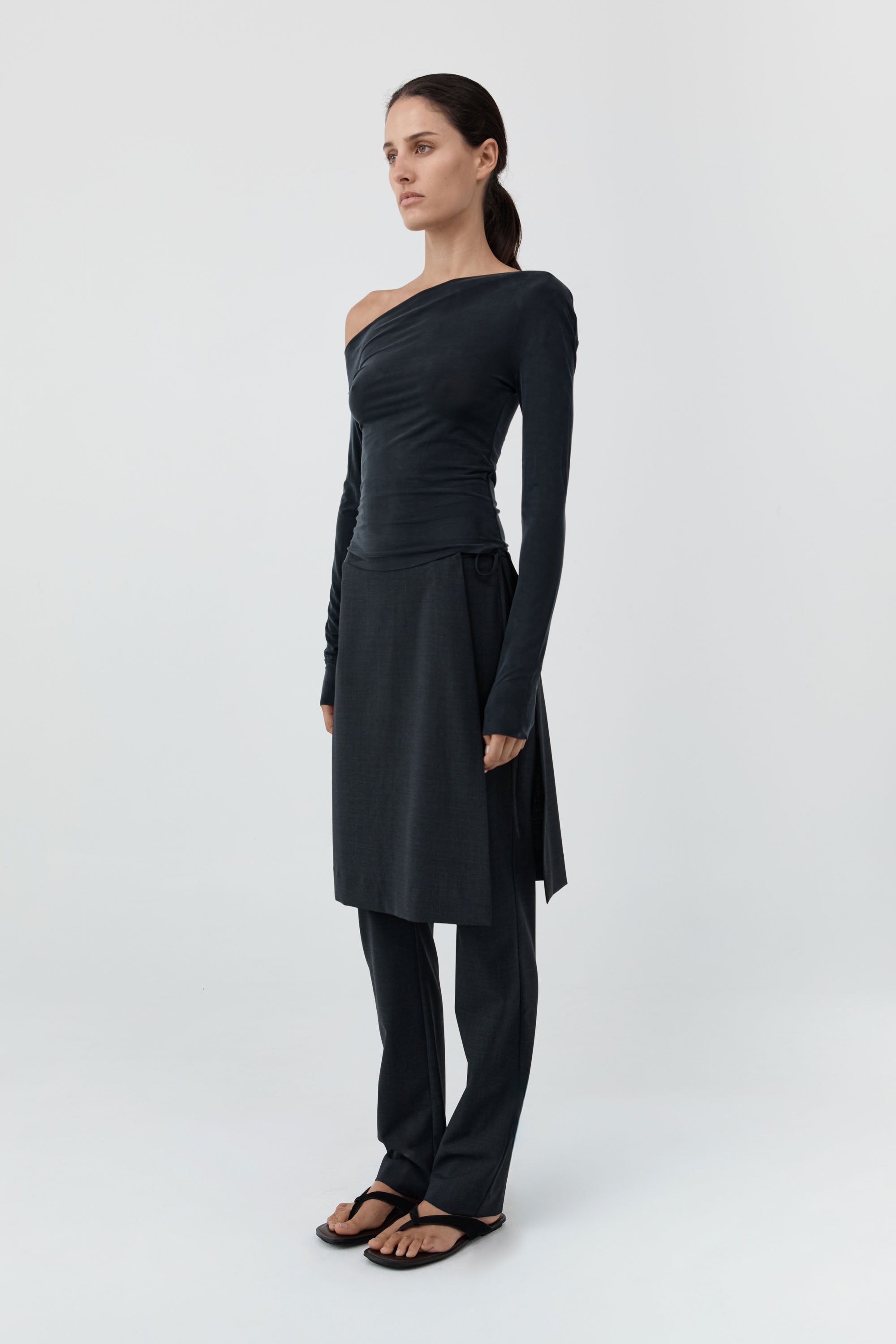 St Agni Cupro Jersey Long Sleeve Top