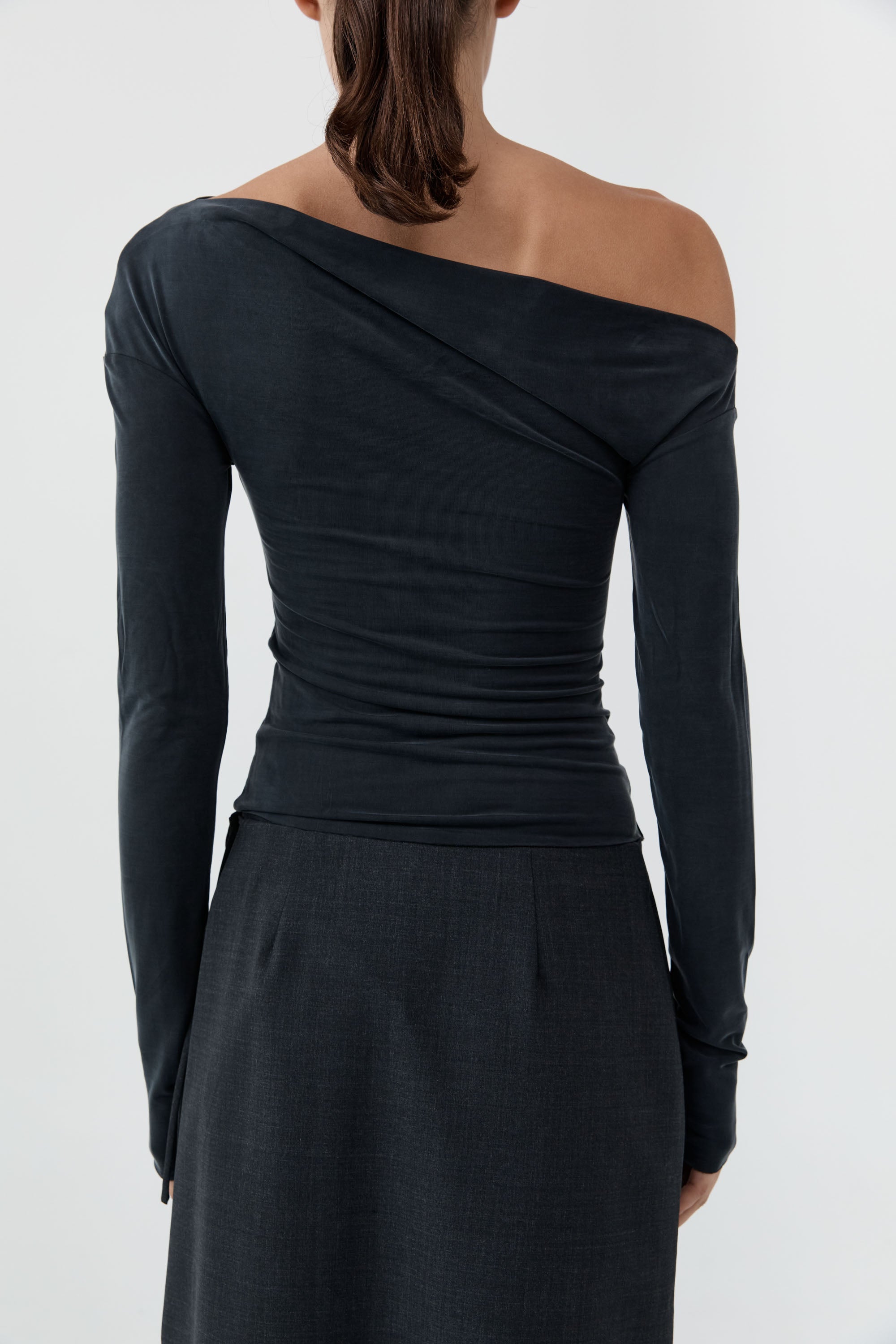 St Agni Cupro Jersey Long Sleeve Top
