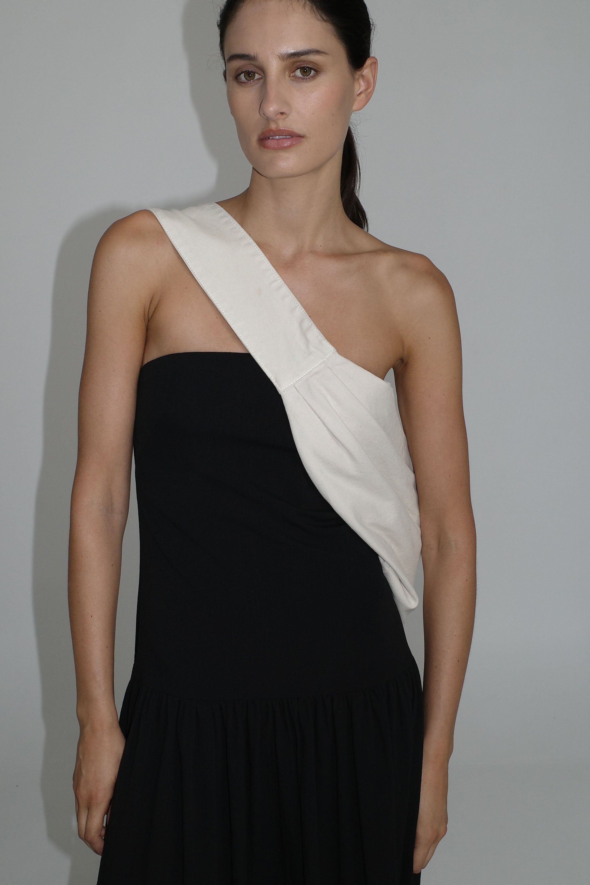 St Agni Gathered Strapless Minimal Dress