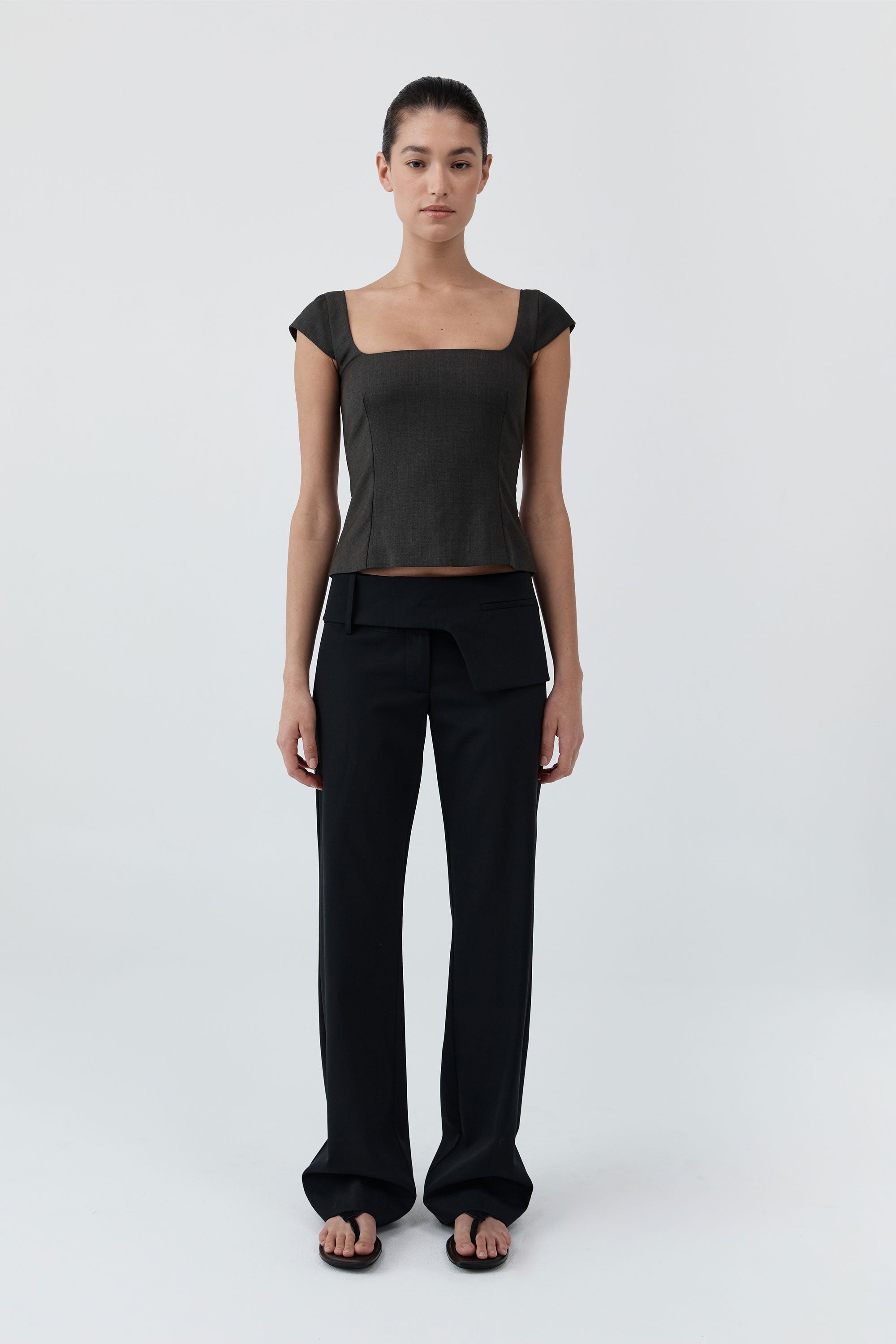 St Agni Wool Cap Sleeve Top