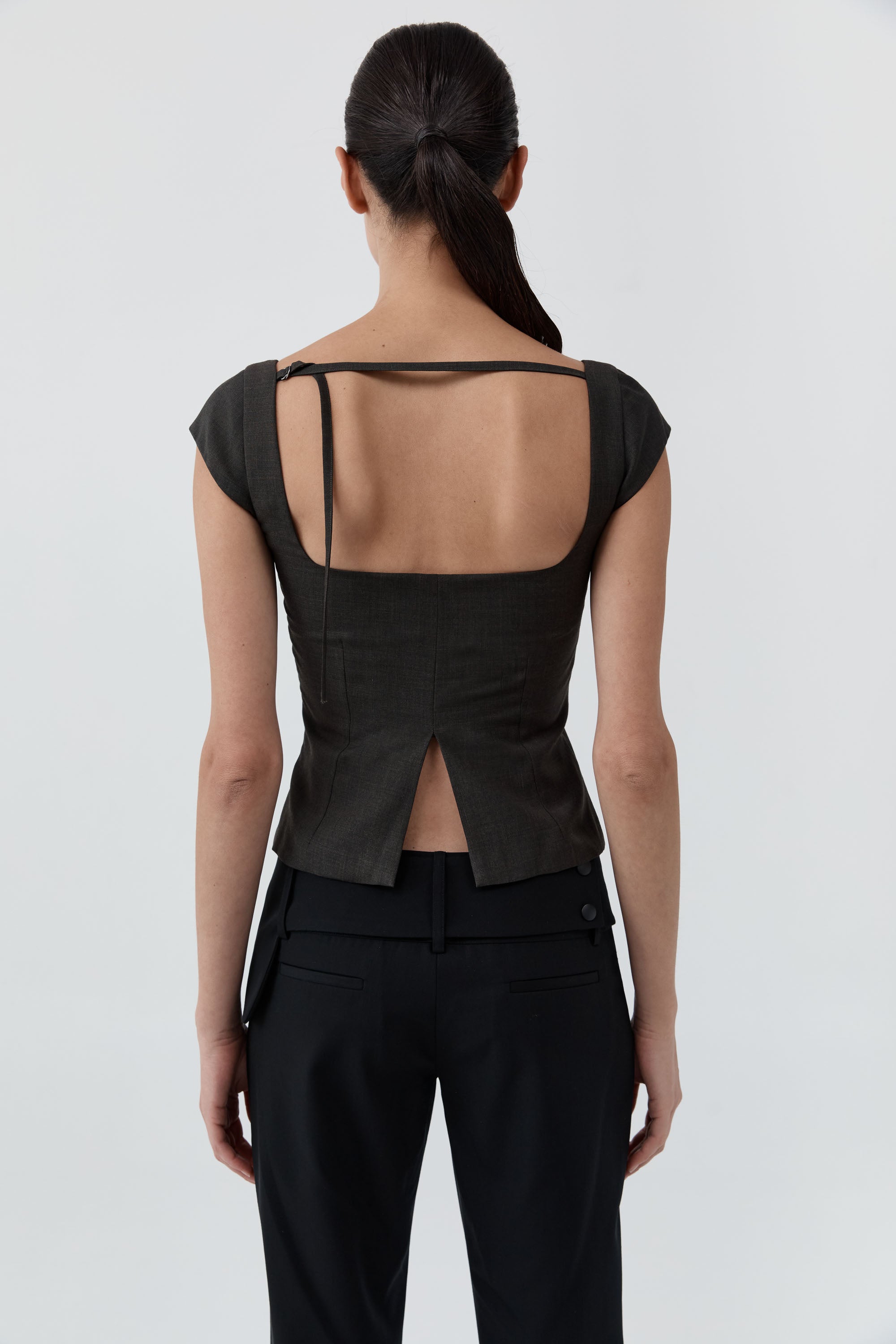St Agni Wool Cap Sleeve Top