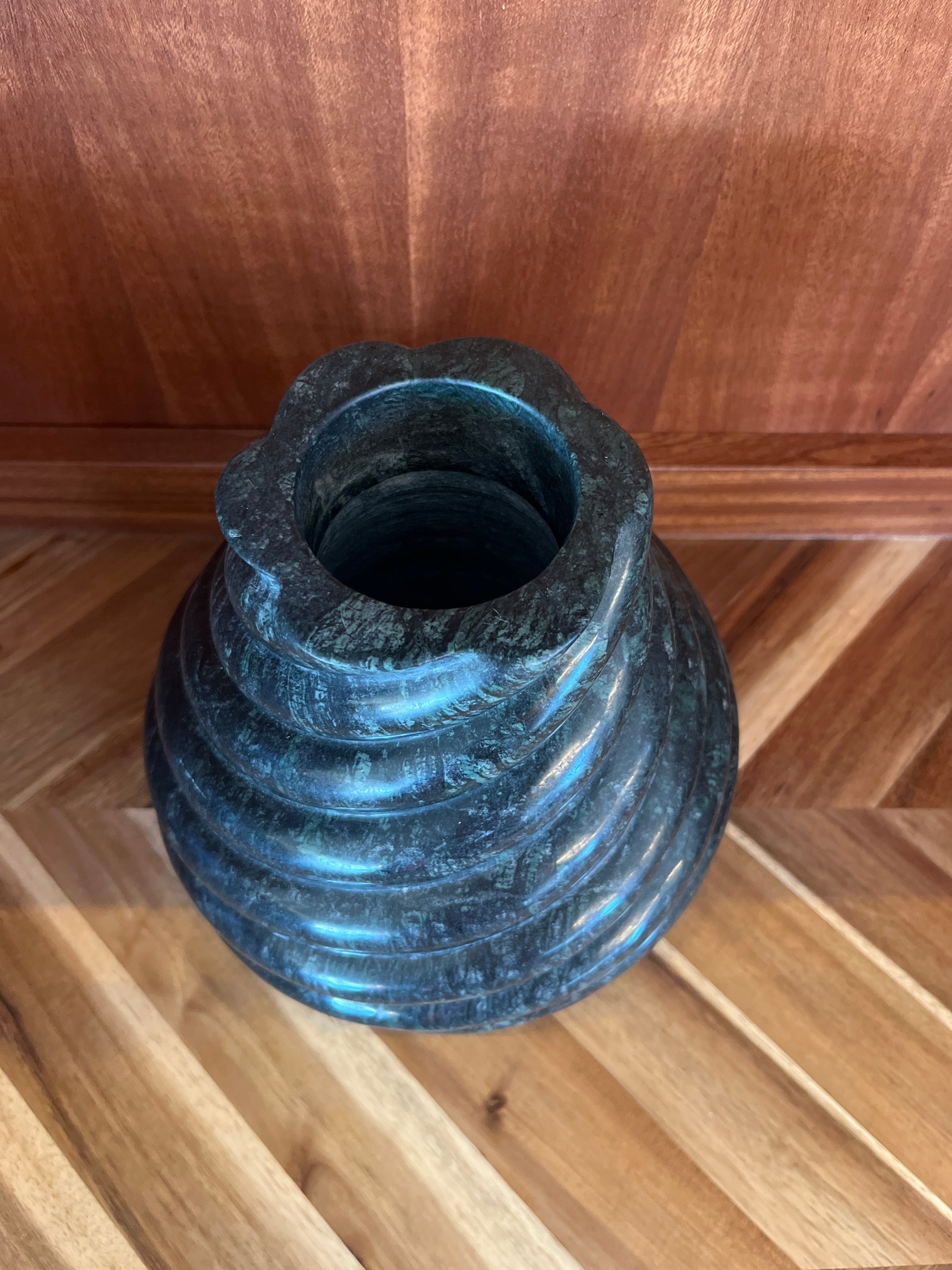 Anastasio Home Large Swell Vase in Emerald