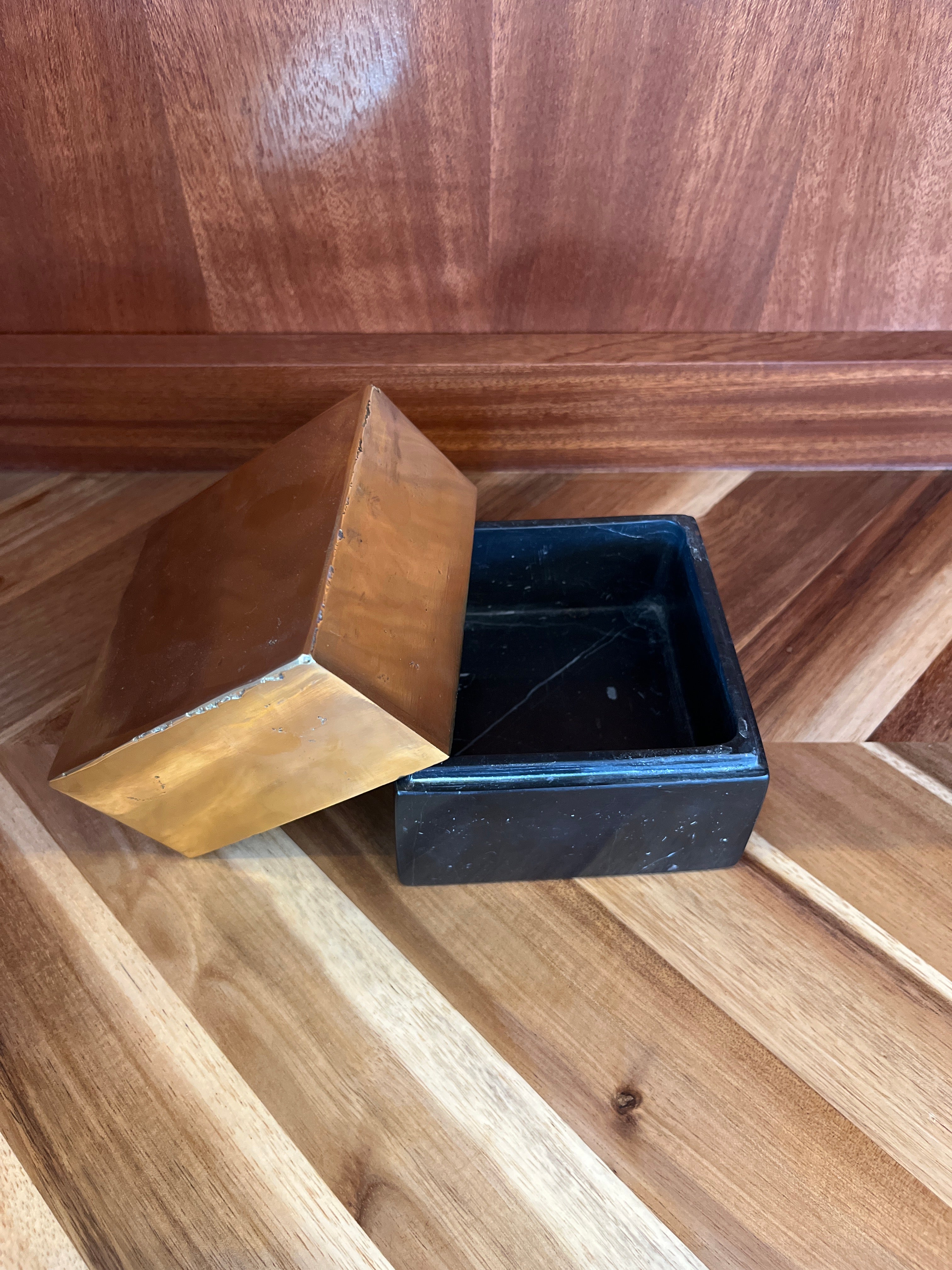 Anastasio Home 50/50 Box Brass over Midnight Marble