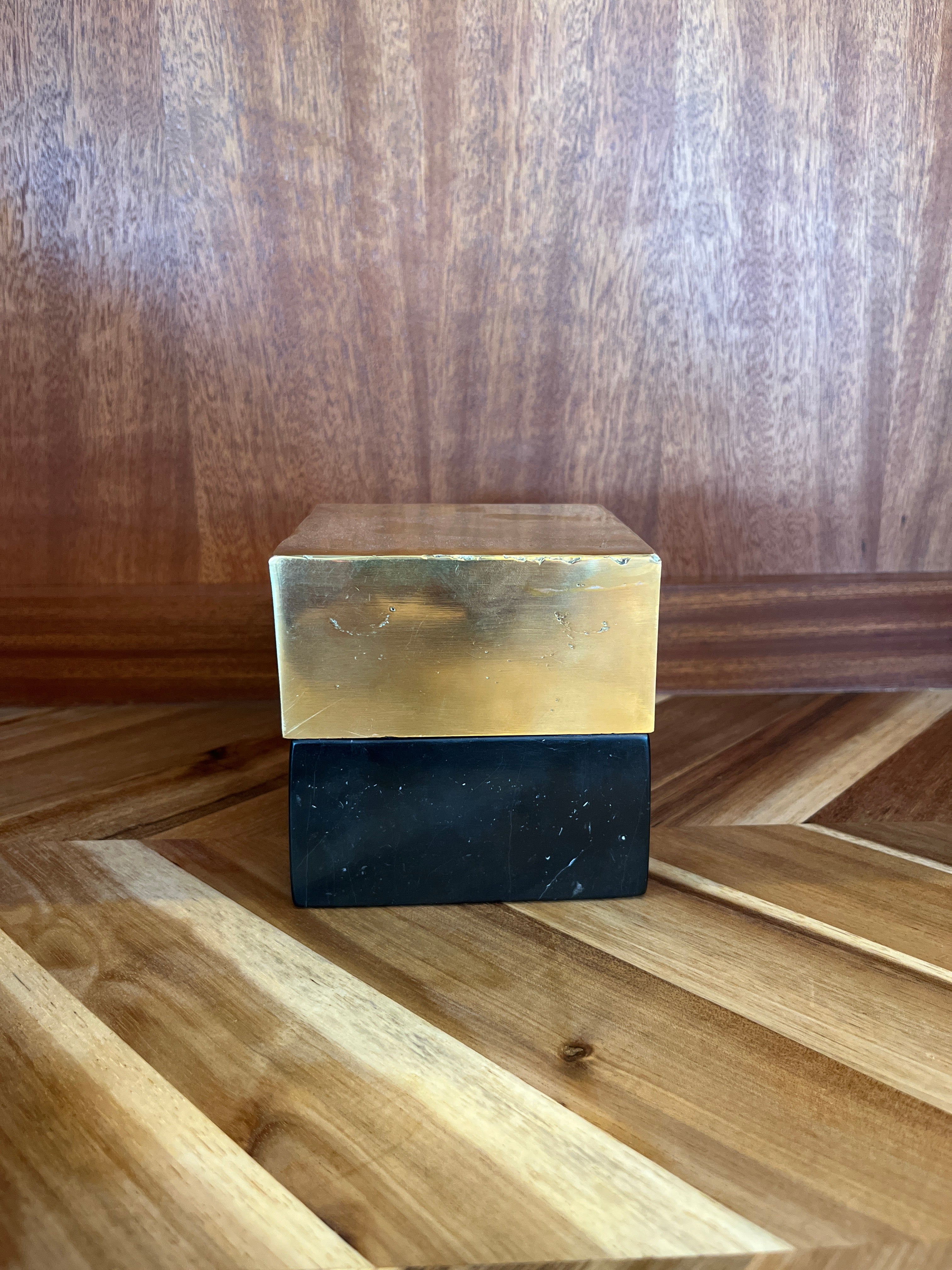 Anastasio Home 50/50 Box Brass over Midnight Marble
