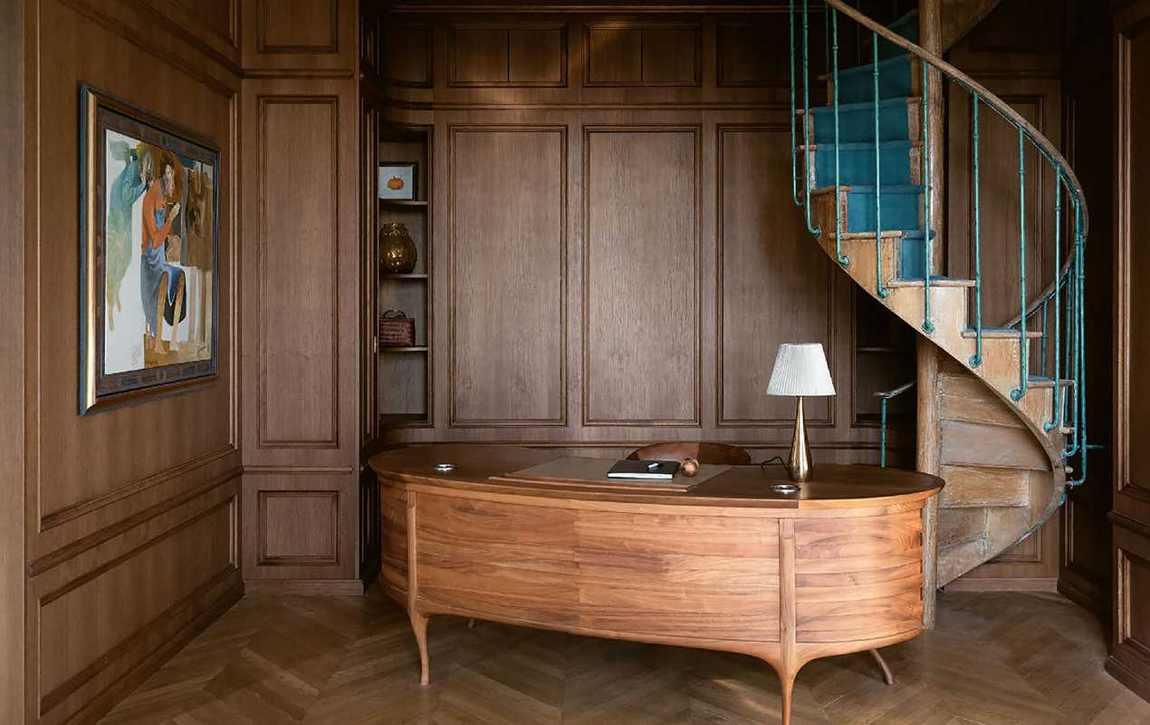 Study suited for Young Visionaries: A New Generation of Interior Designers' by Beta Plus, a coffee table decor book.