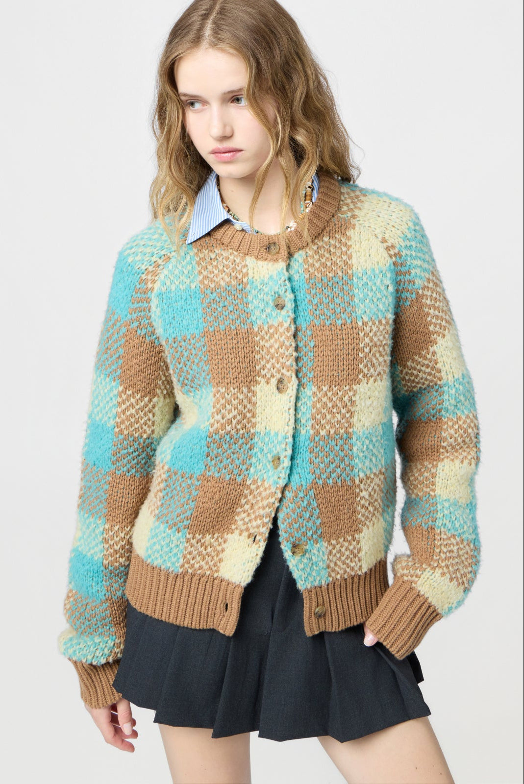 Guest in Residence Buffalo Plaid Cardigan