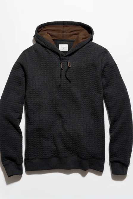 Billy Reid Box Quilt Hoodie Pullover