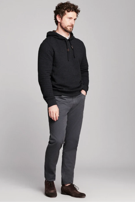 Billy Reid Box Quilt Hoodie Pullover