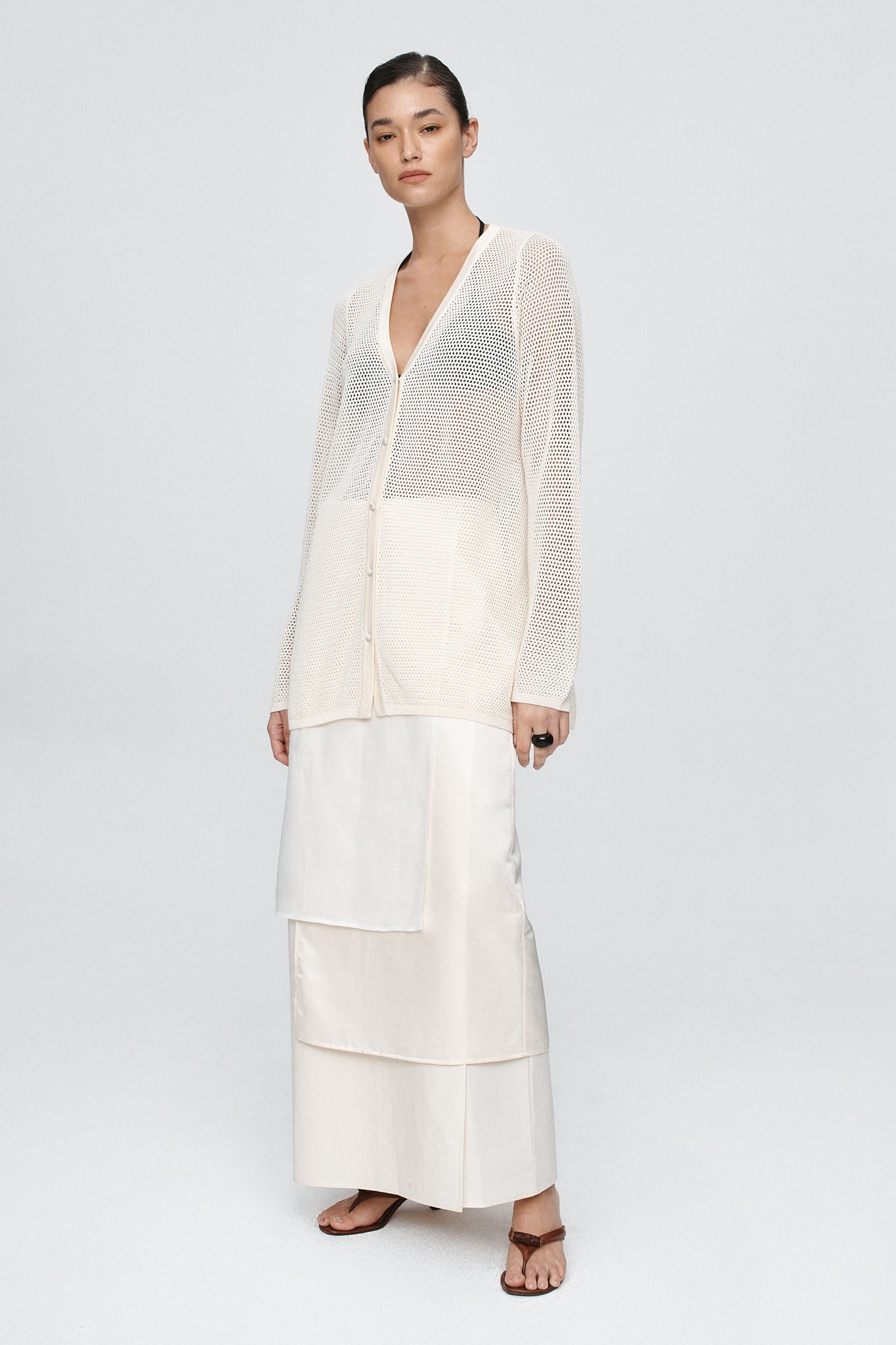 Marle Calla Cardigan-Ivory