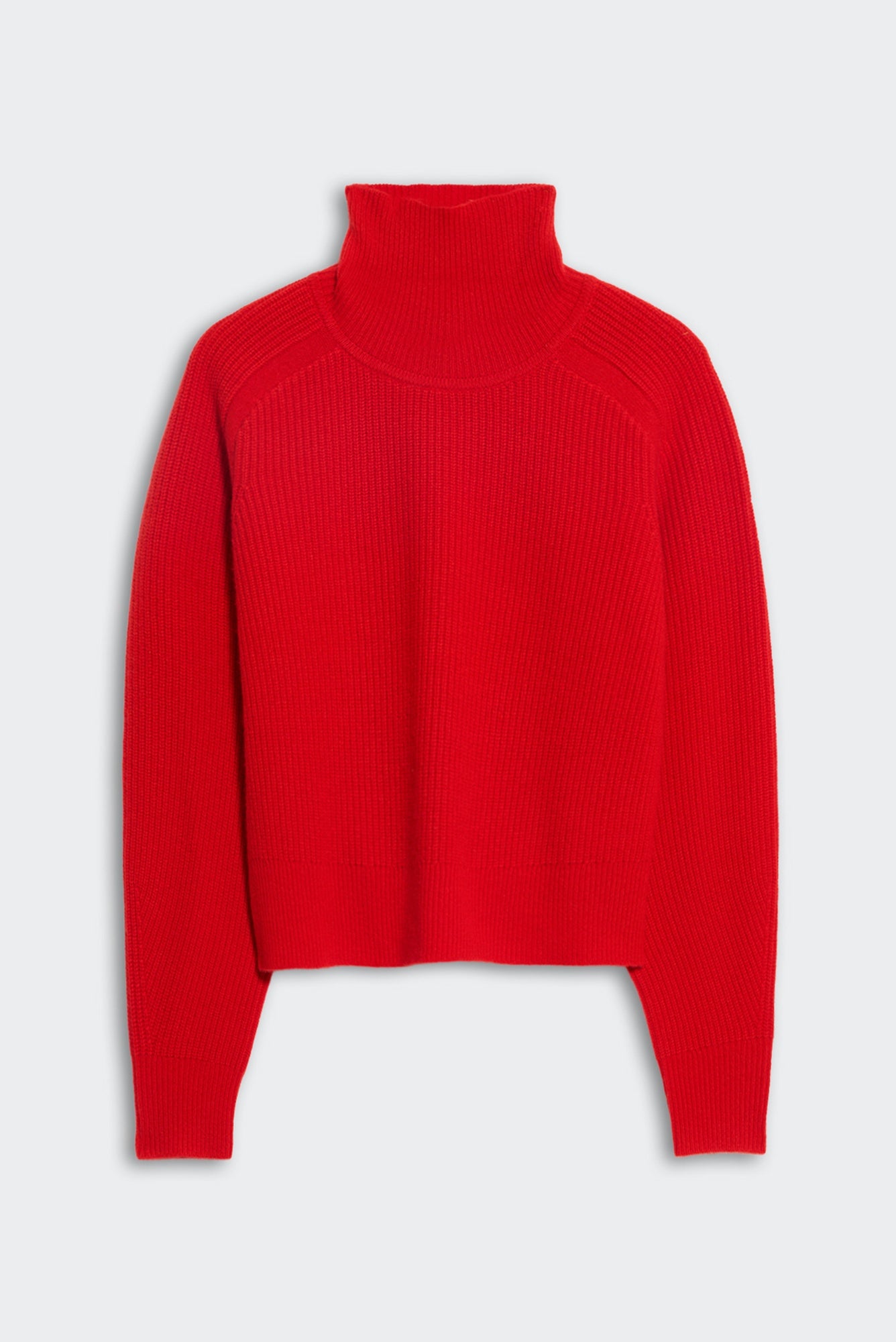 Guest in Residence Cropped Rib Turtleneck Sweater