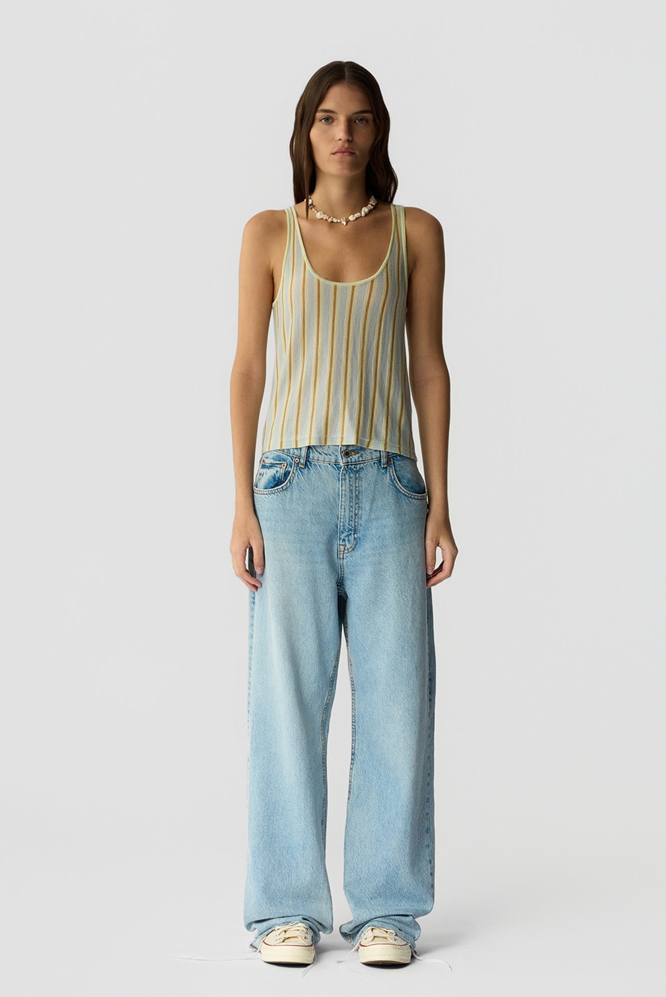 Guest in Residence Fine Stripe Tank