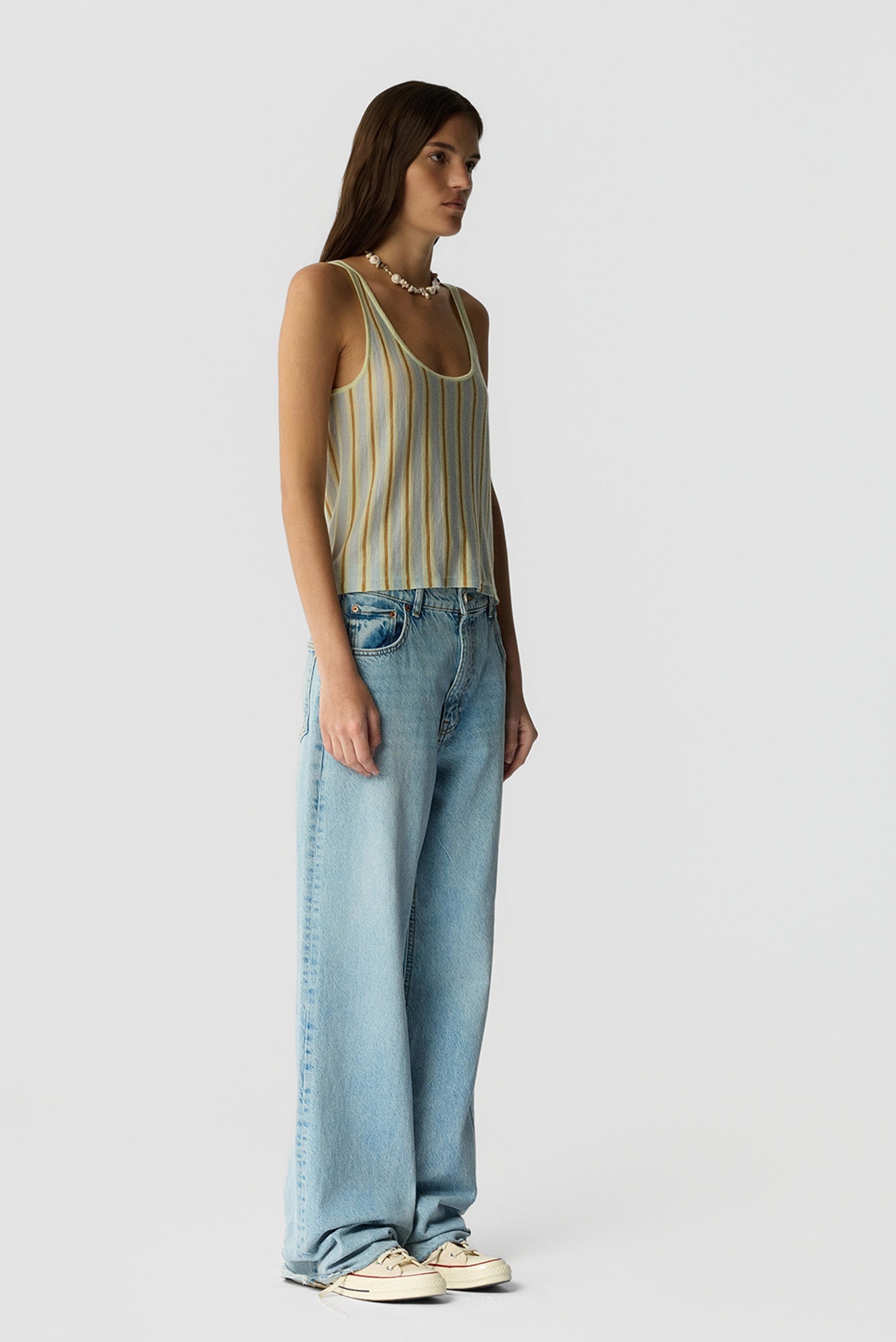 Guest in Residence Fine Stripe Tank