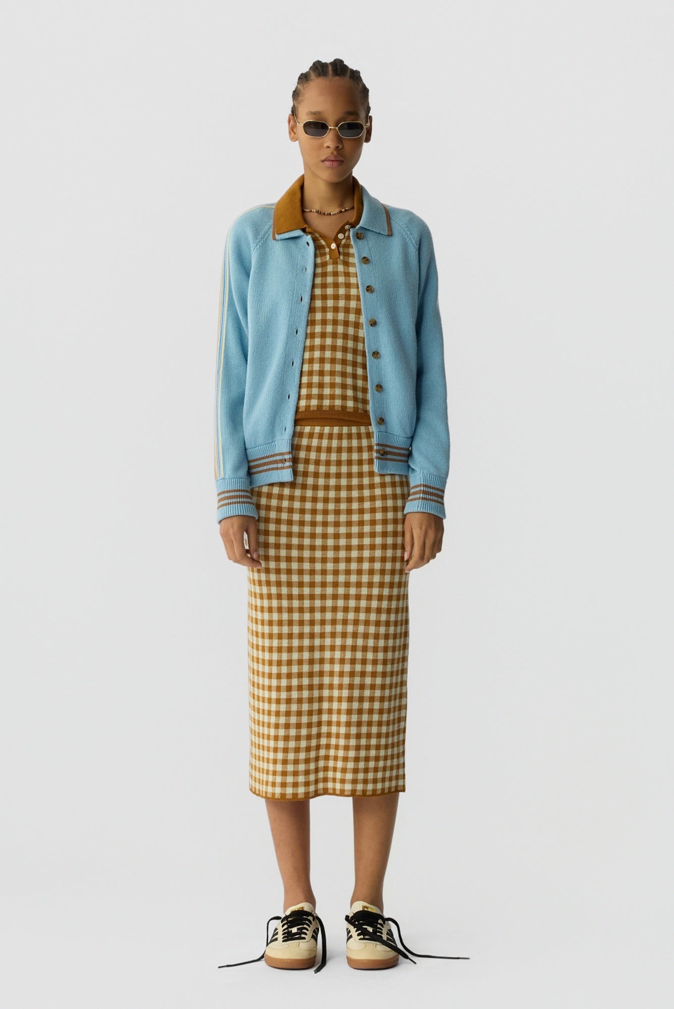 Guest in Residence Gingham Long Skirt