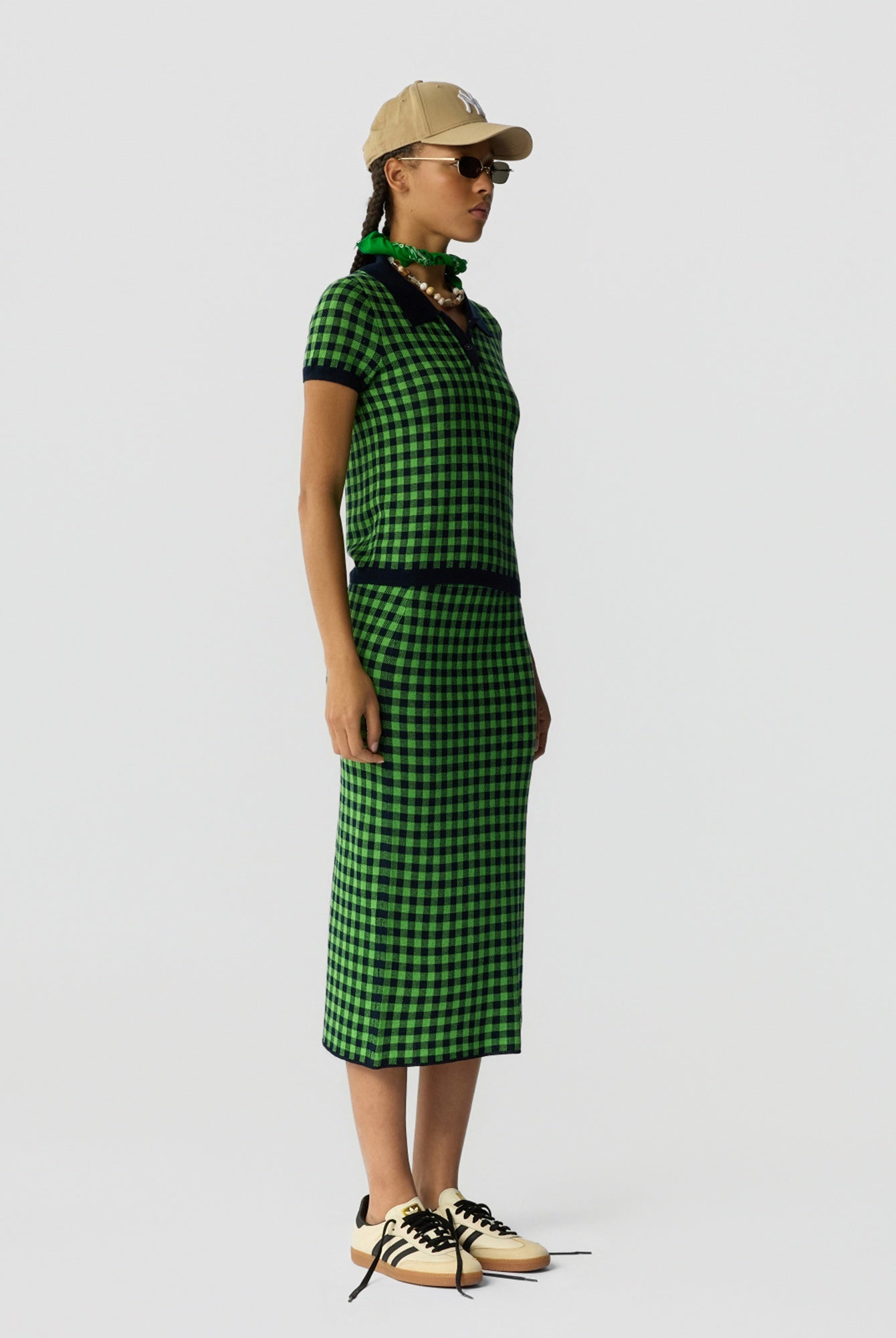 Guest in Residence Gingham Long Skirt