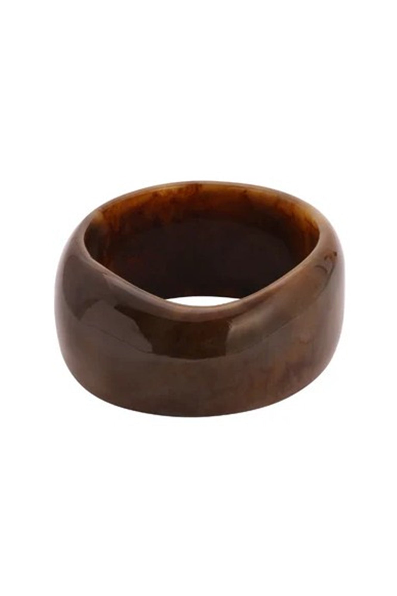 Brown ring on a white background