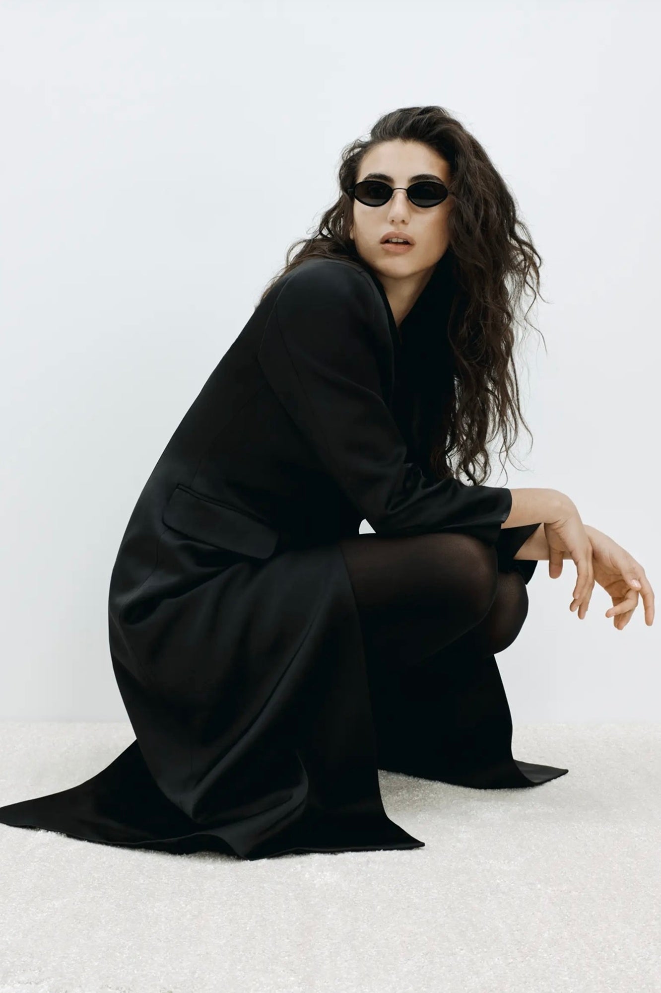image of a model wearing the House of Dagmar Relaxed Wool Coat