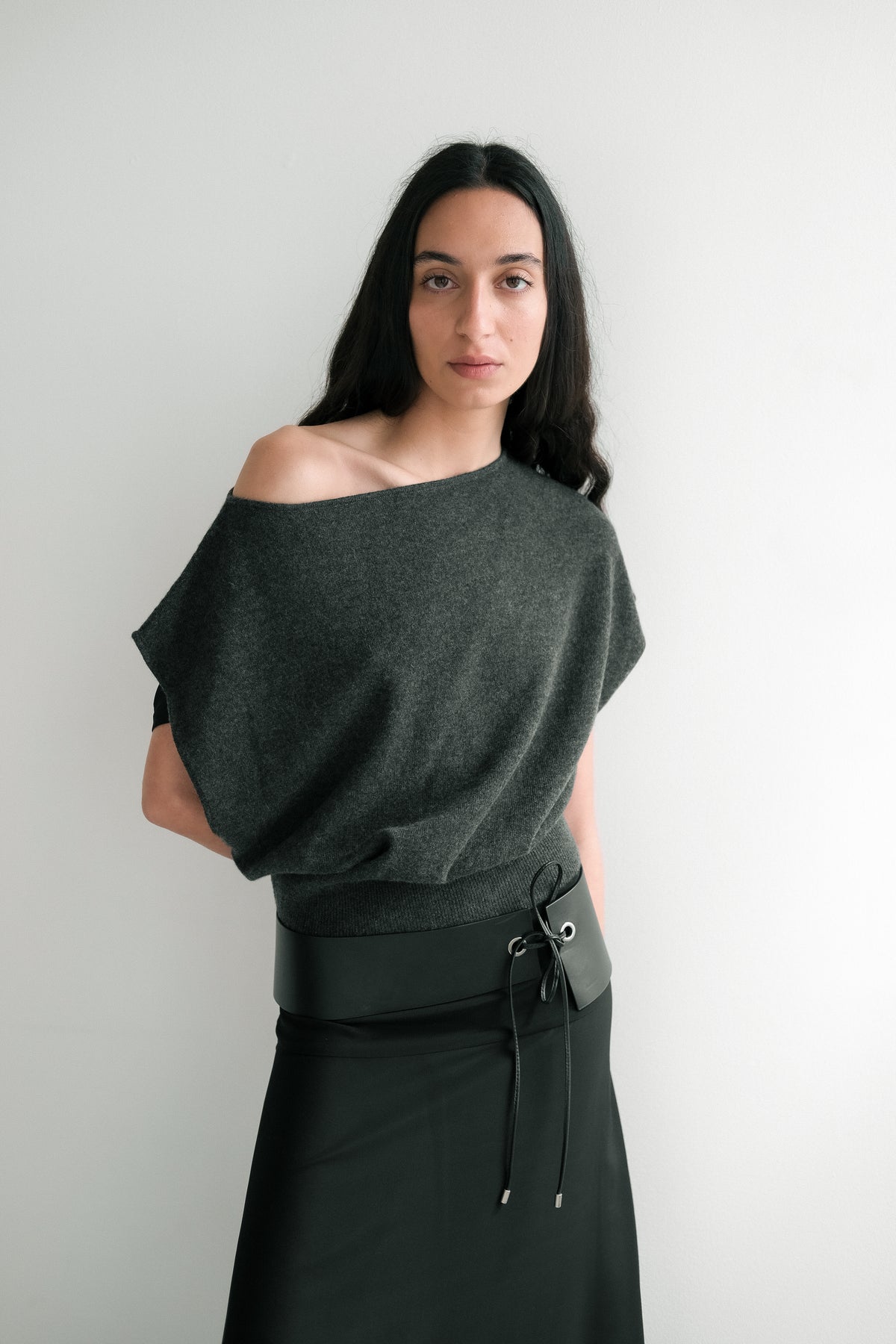 St Agni Cashmere Asymmetrical Top