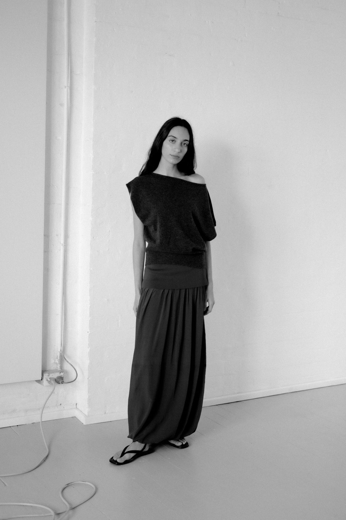 St Agni Cashmere Asymmetrical Top