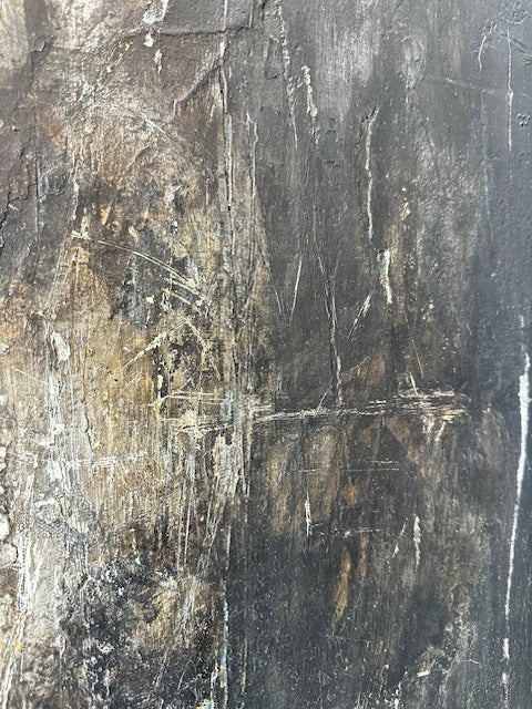 Abstract art with dark and brown tones