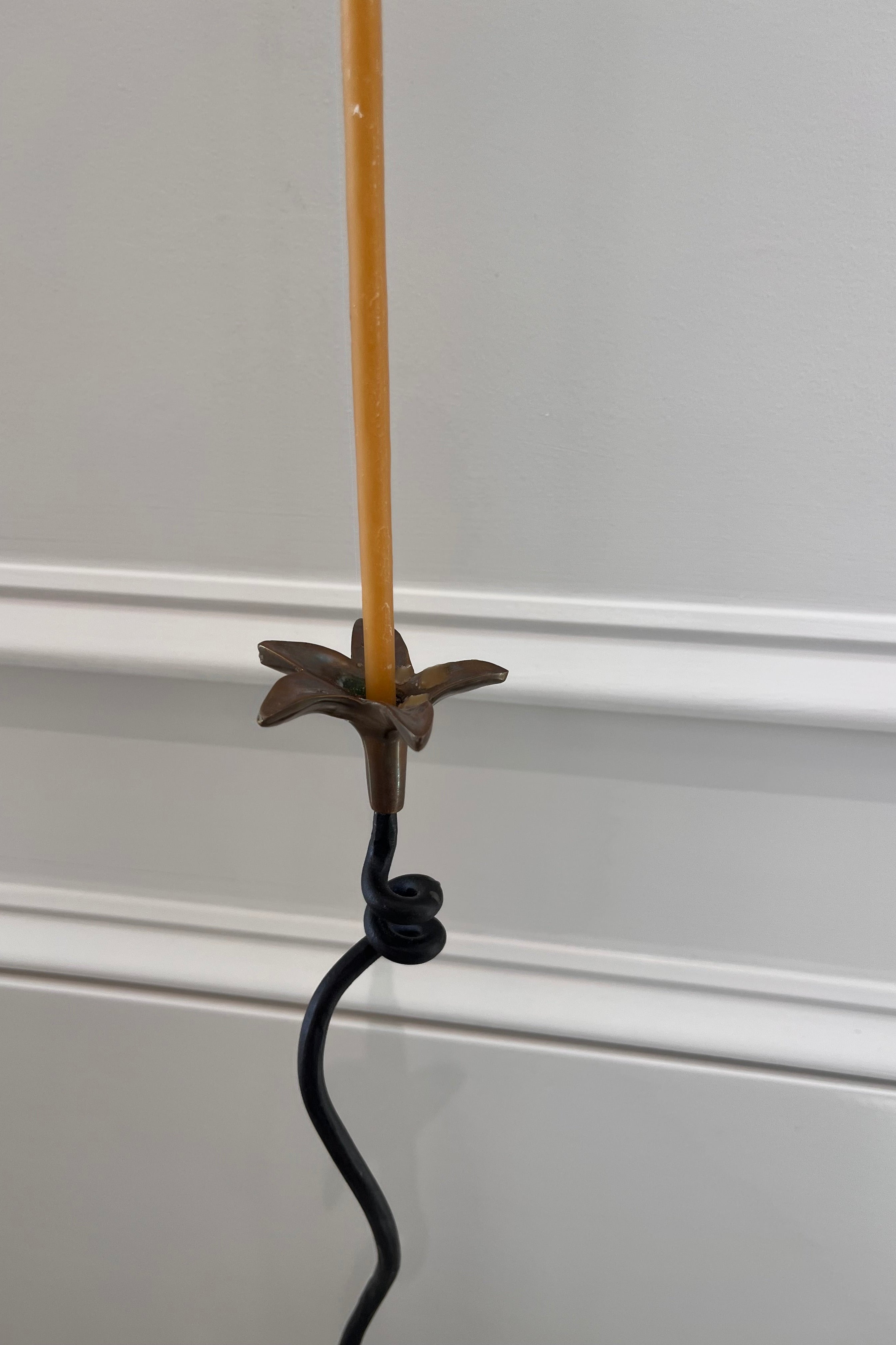Sekoya Iron Hand Forged Jasmine in Bloom Candlestick