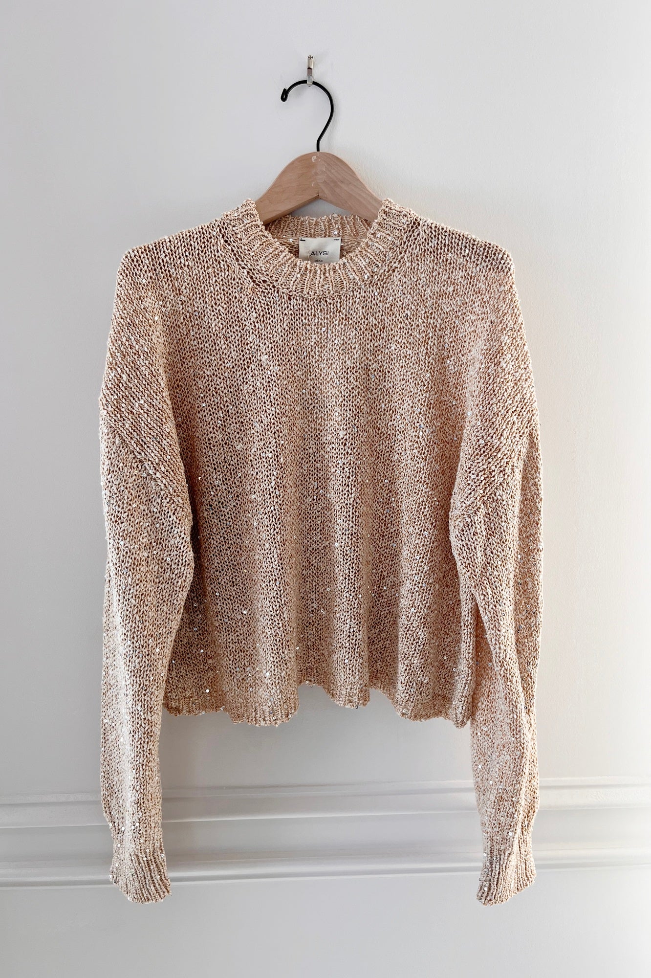 Alysi Cotton Sequin Sweater