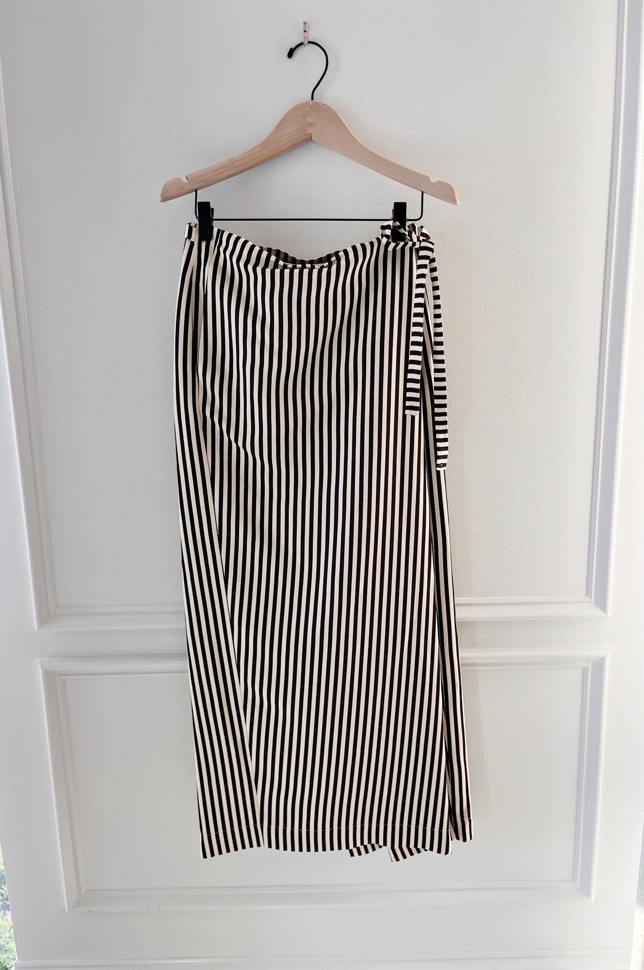 Alysi Striped Wrap Skirt