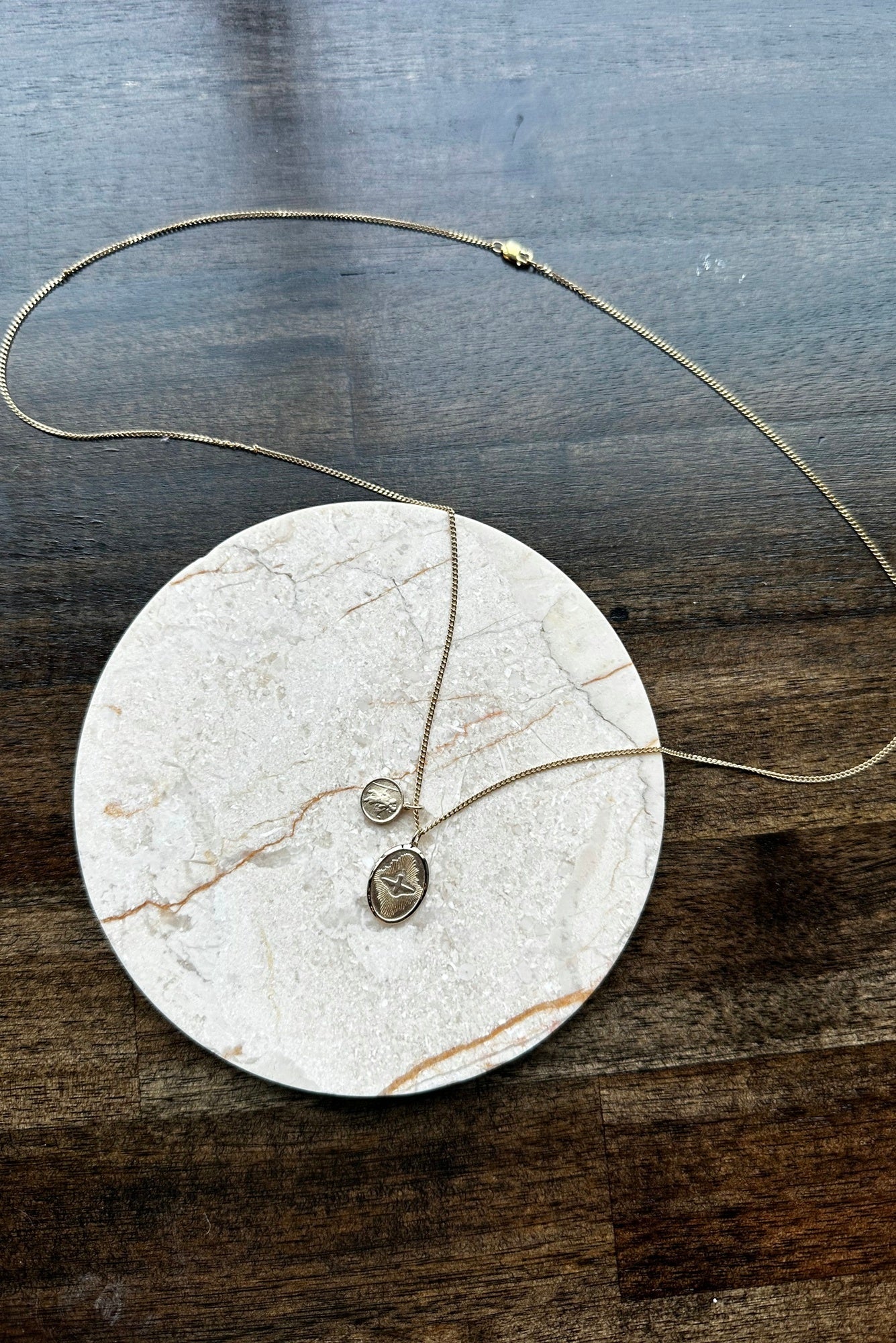 Miansai Mini Dove Necklace Pendant, Gold Vermeil 24inch