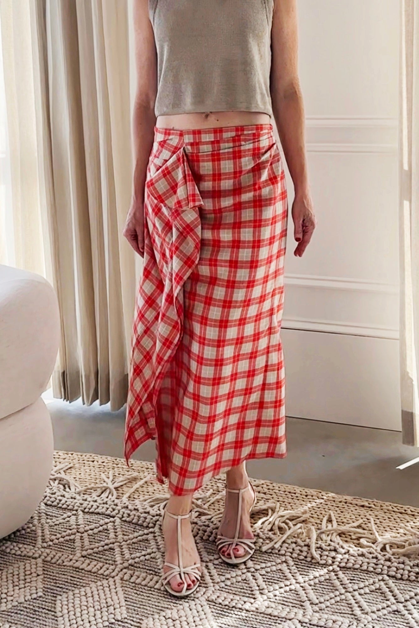 image of a model wearing the Rachel Comey Nesom Skirt