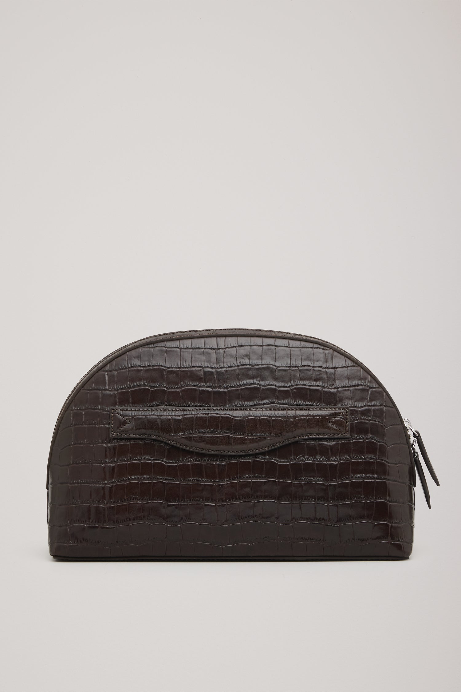 A Emery Halloran Clutch-Bistre Croc
