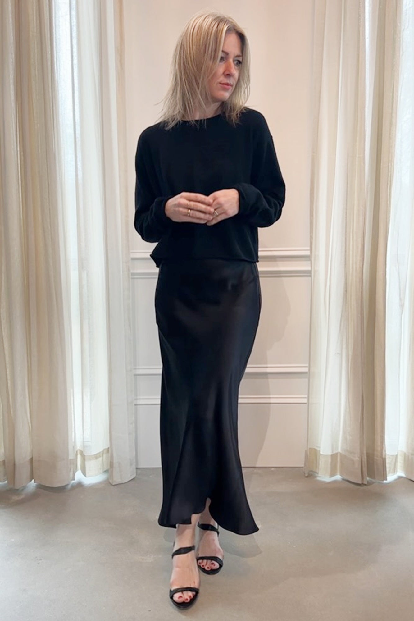 image of a woman wearing the Sablyn Lance Sweater