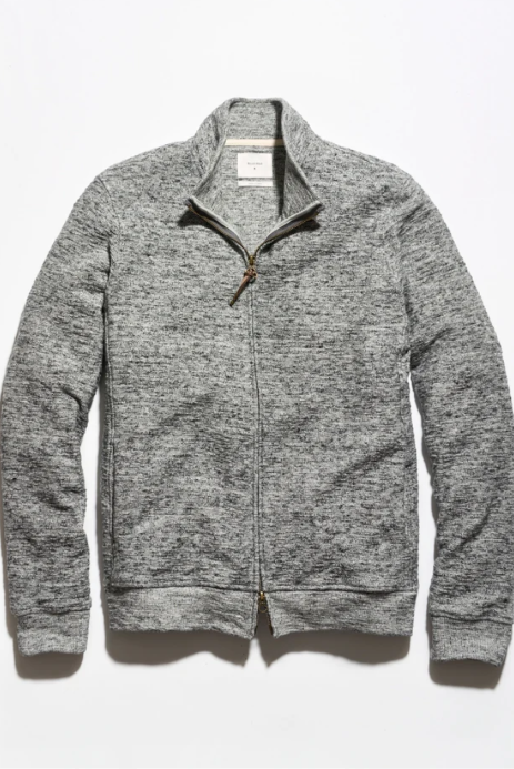 Billy Reid Numajiri Marled Slub Track Jacket against a white background