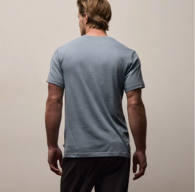 James Perse Short Sleeve Crew Neck, Bluestone Pigment