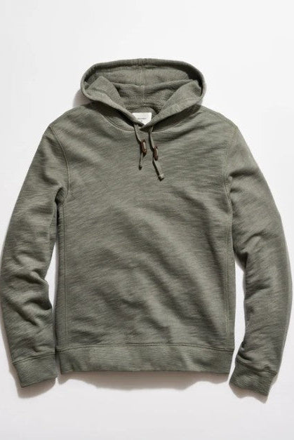 Billy Reid French Terry Hoodie Pullover-Washed Grey