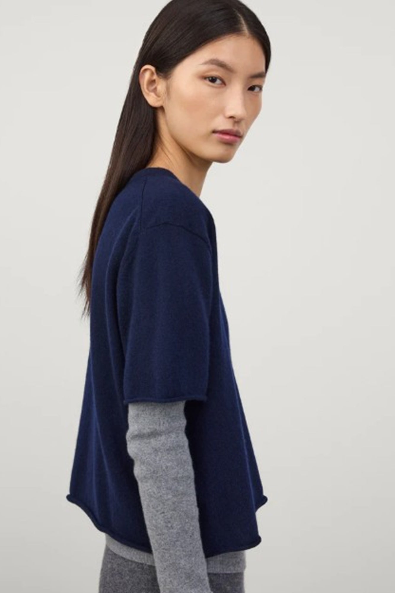 Lisa Yang Cila Navy Blue Sweater