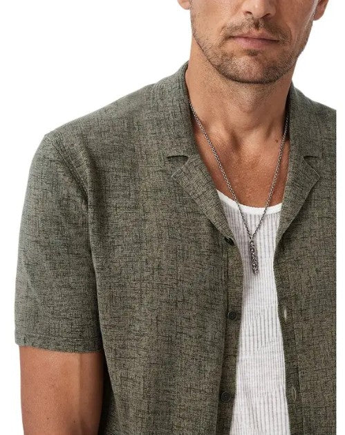 John Varvatos Nayeem Short Sleeve Etching Shirt