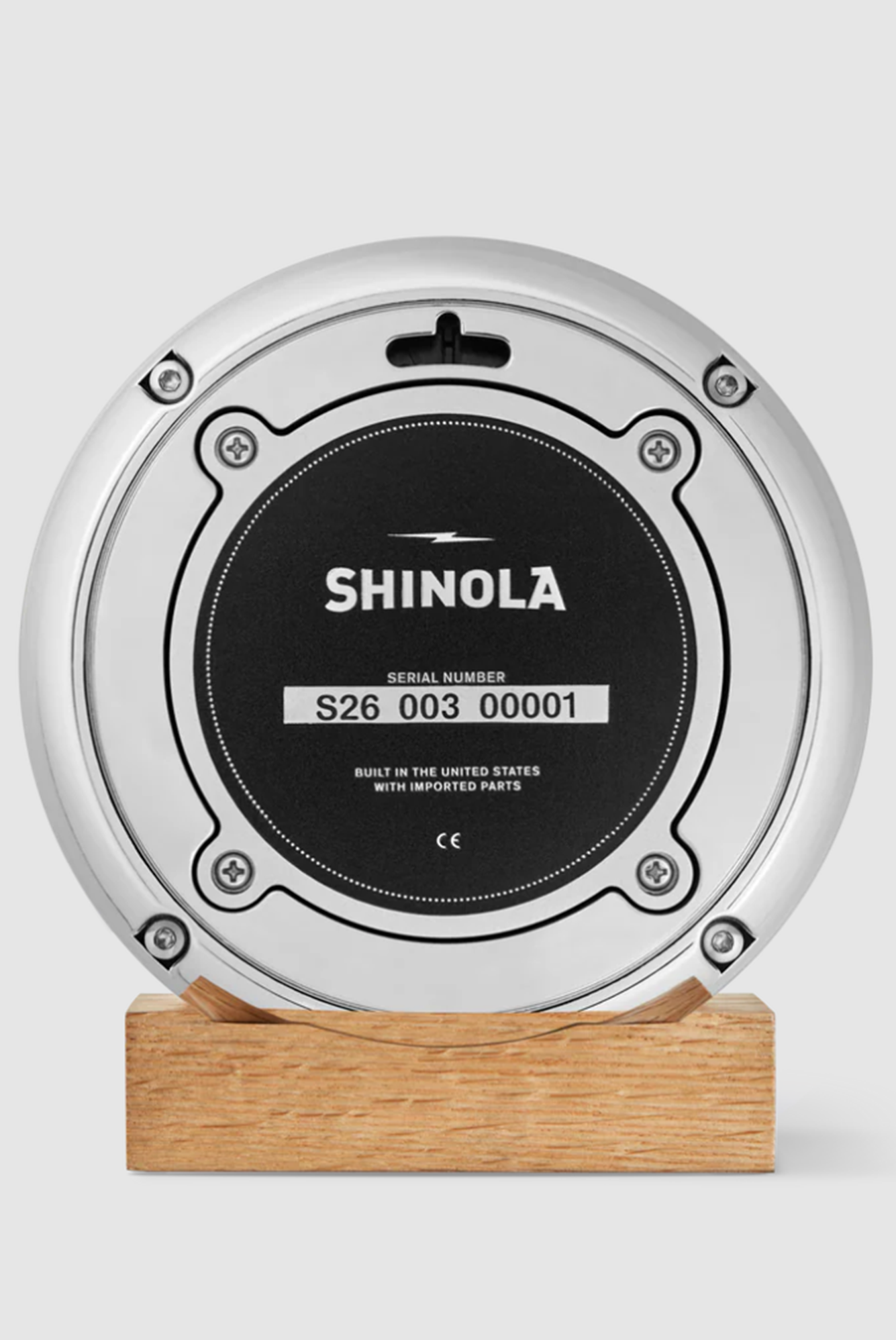 Shinola Runwell Desk Clock 6"