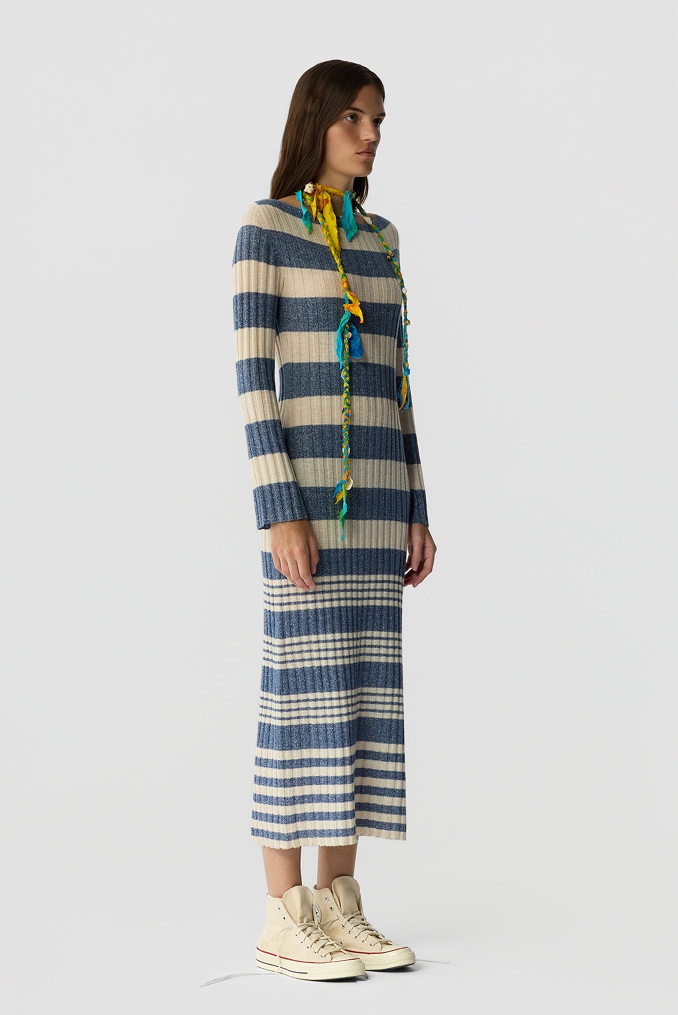 Guest in Residence Striped Rib Dress