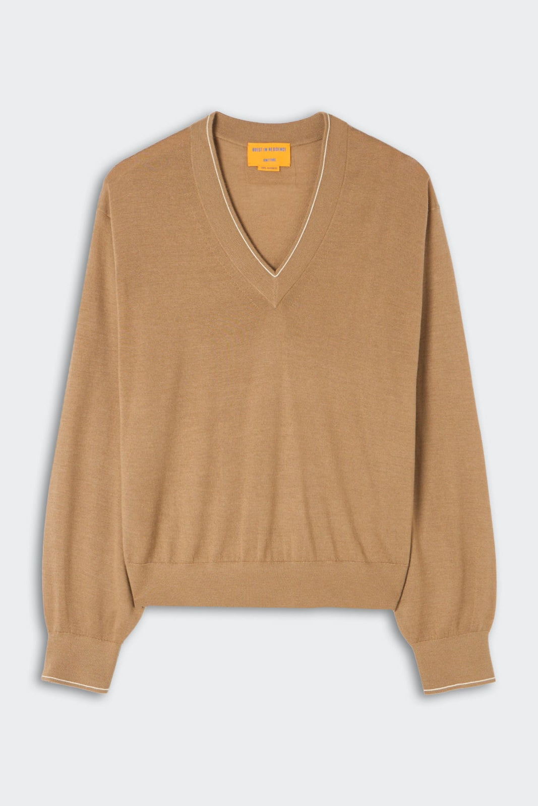 Guest in Residence Airy V Neck Sweater-Camel