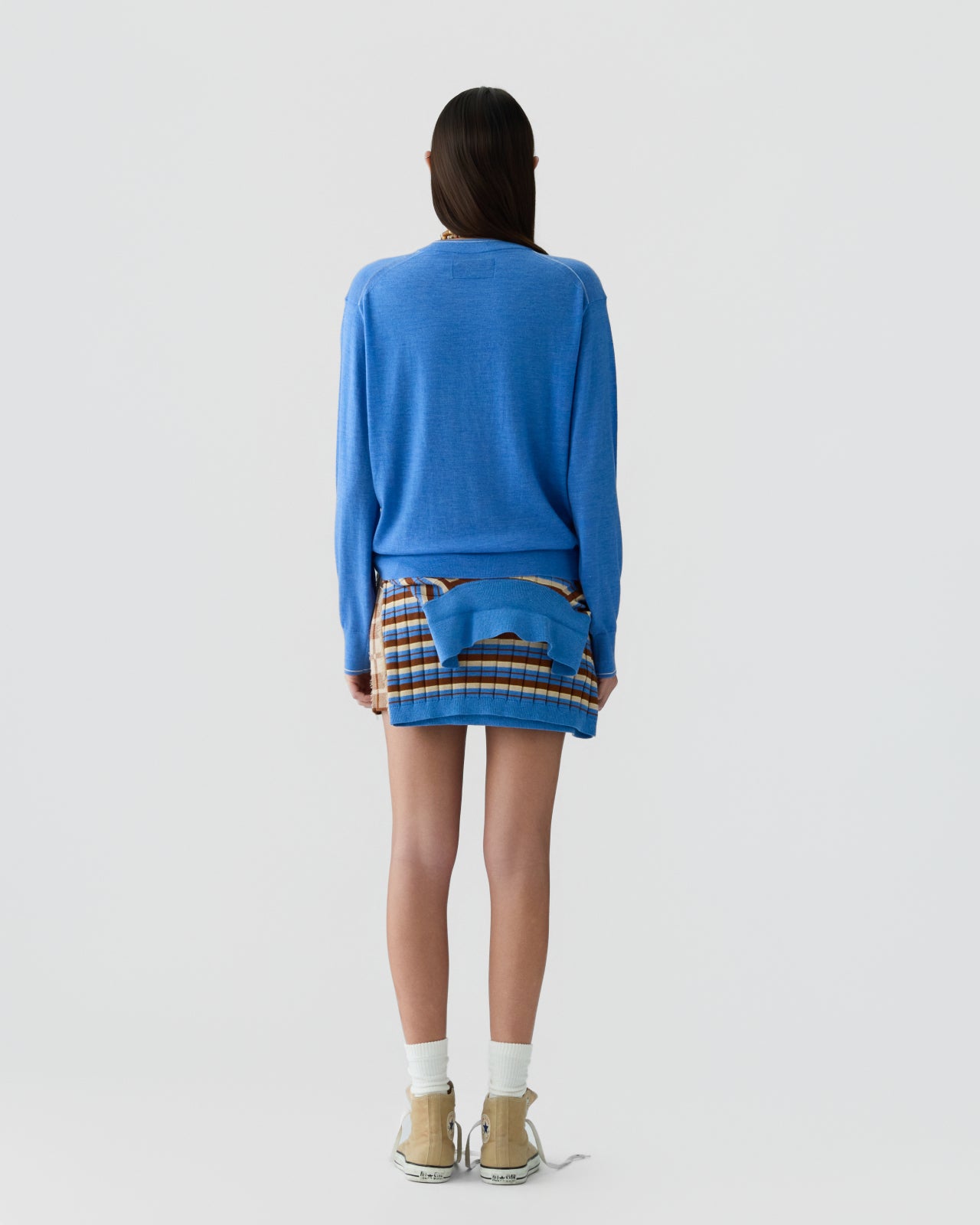 Guest in Residence Airy V Neck Sweater-Delft Blue