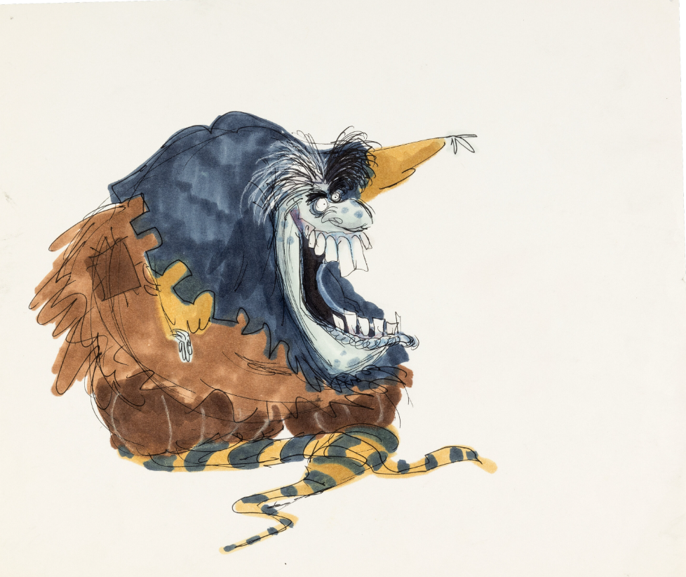 Tim Burton - The Black Cauldron Early Castle Guard Character Concept Drawing Group of 2 (Walt Disney, 1985).