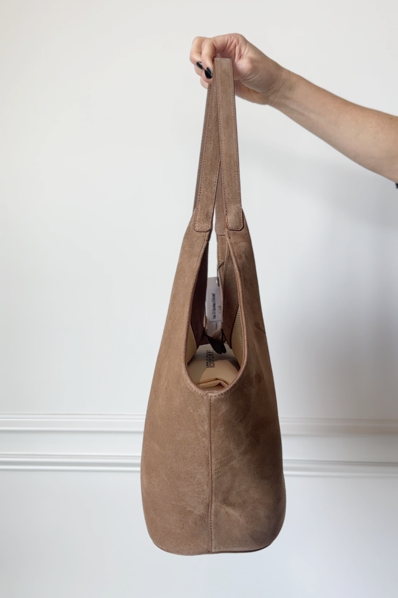 image of the aesther ekme phantom tote in suede date