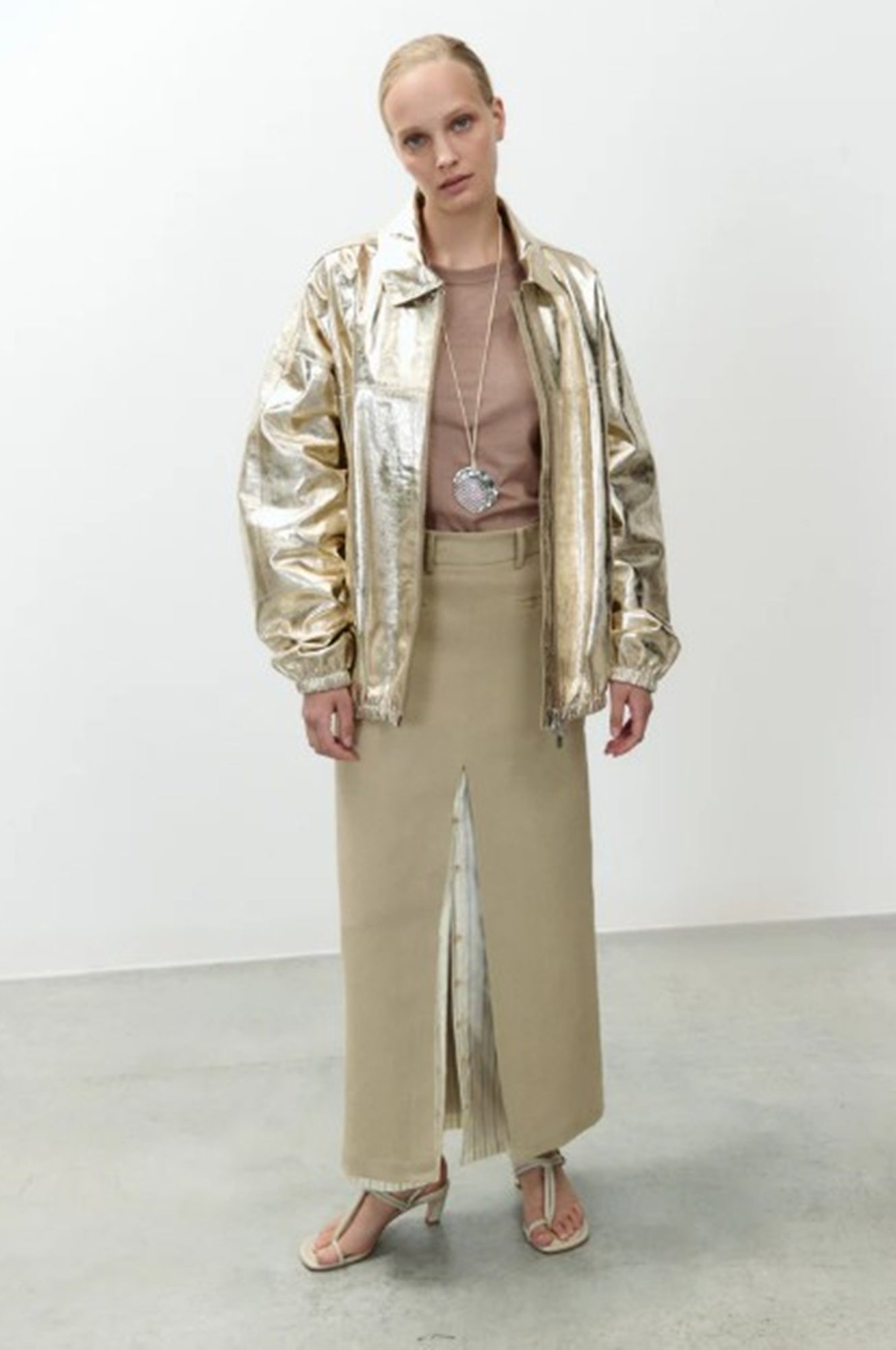 Alysi Linen Midi Skirt