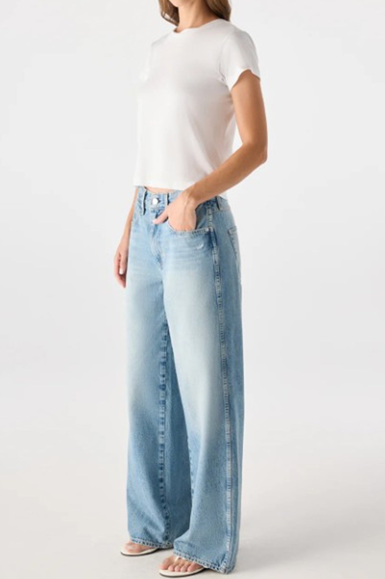 Amo Kira Mid Rise Wide Leg Jeans