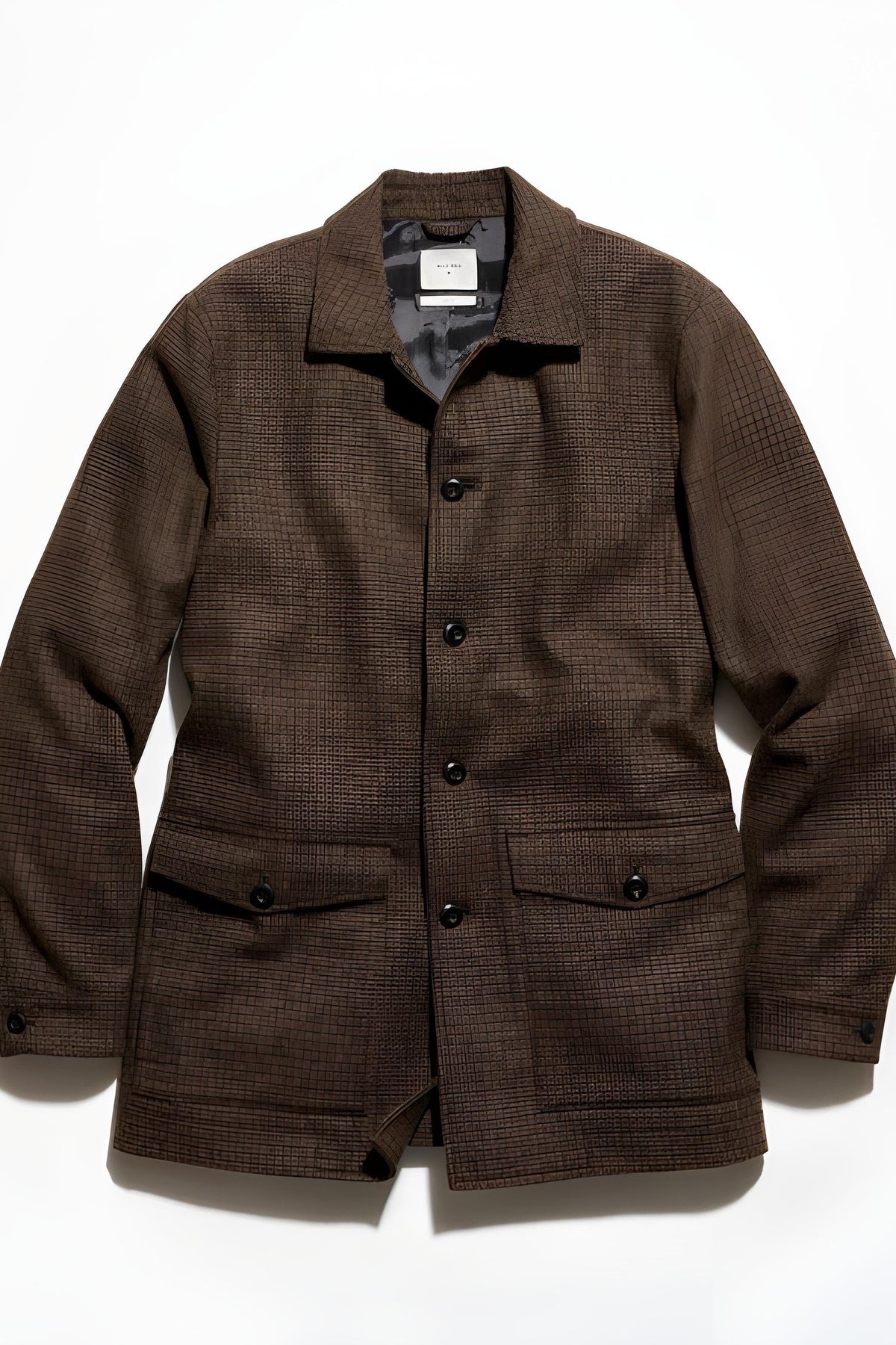 Billy Reid Bennet Overcoat Houndstooth Brown