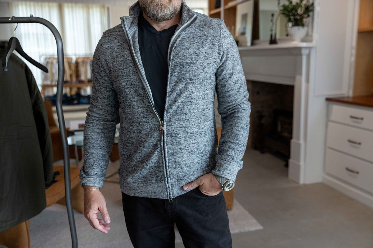 Billy Reid Numajiri Marled Slub Track Jacket