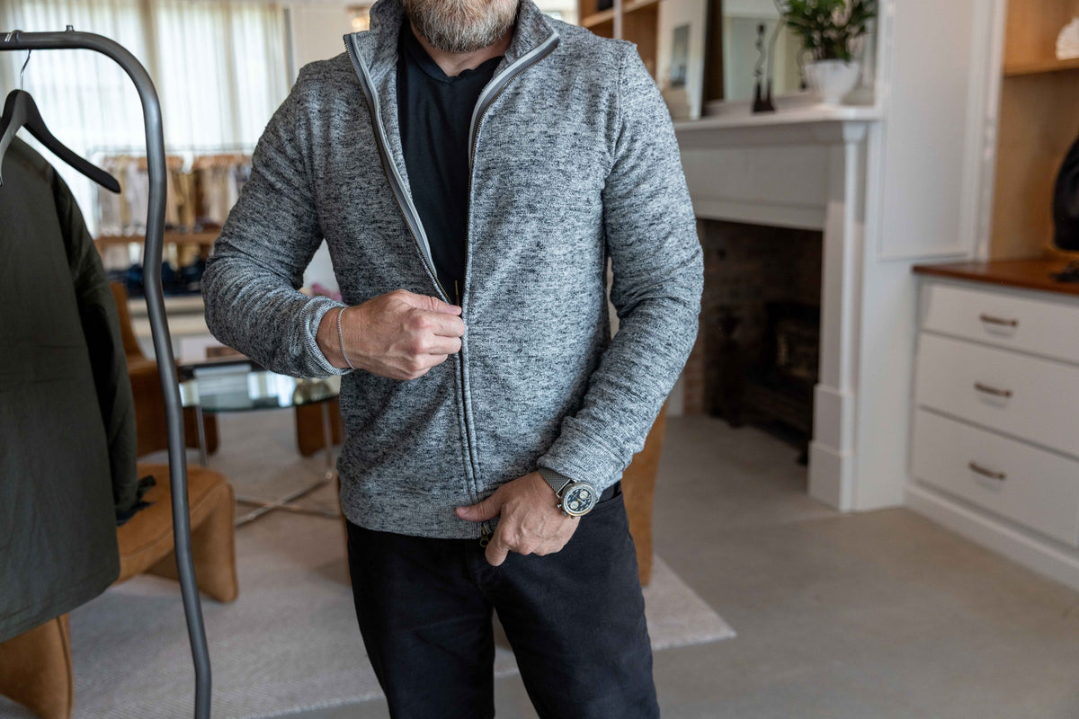 Billy Reid Numajiri Marled Slub Track Jacket