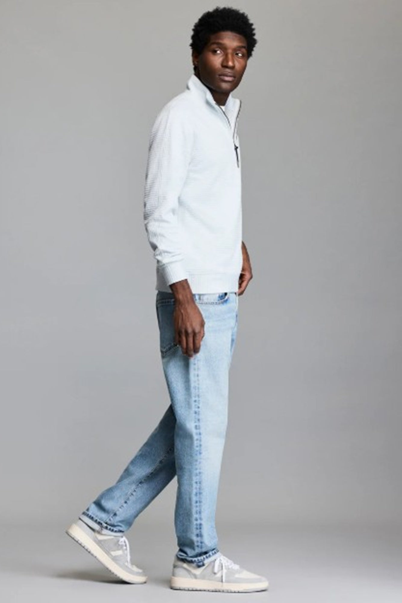 Billy Reid Quilted Half Zip