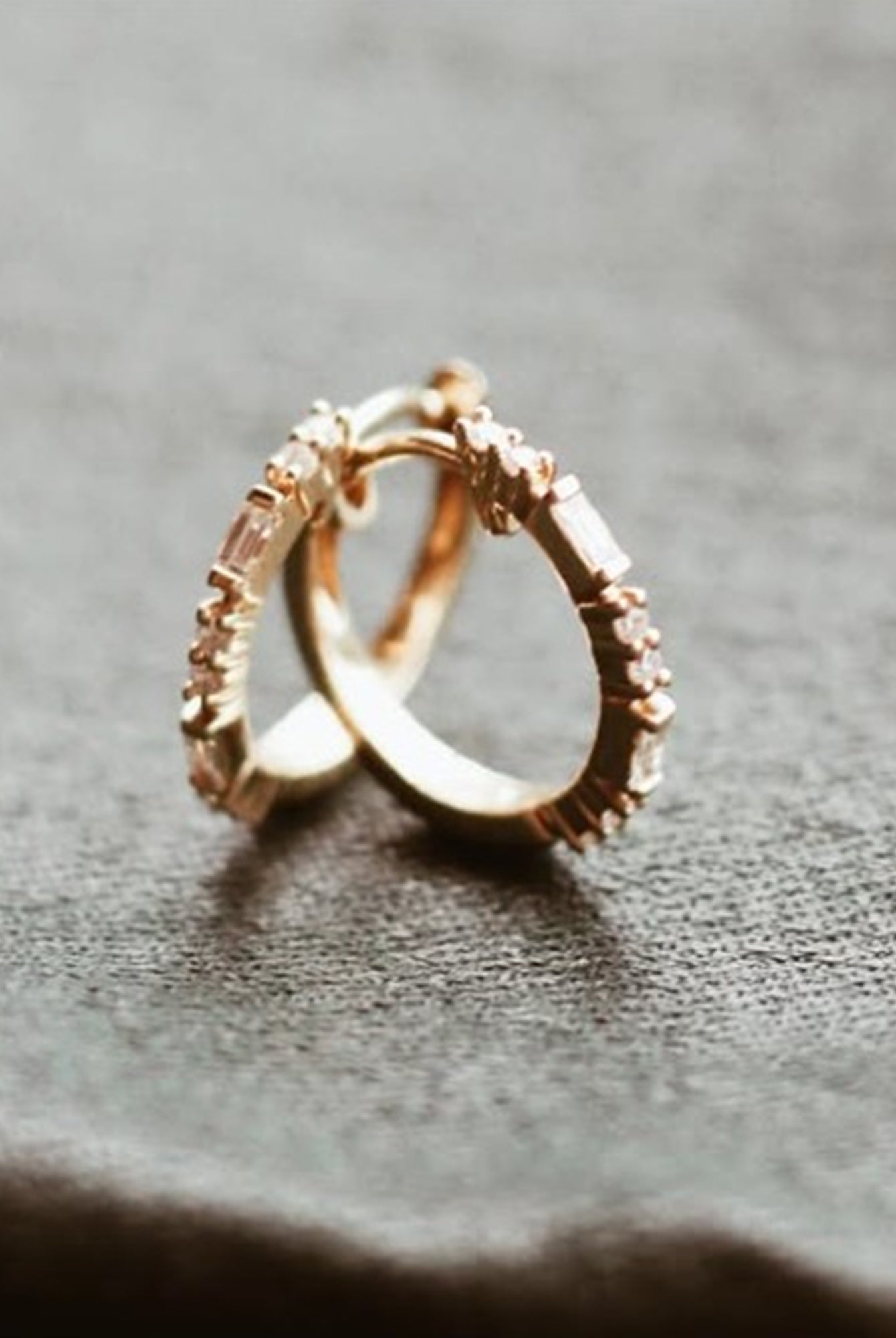 Charme Silkiner Diamond Hoop Earrings