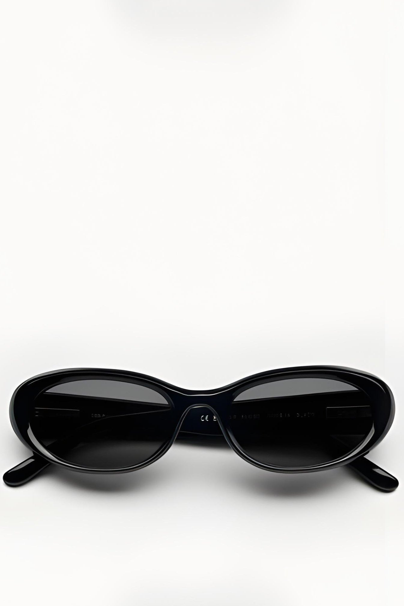 Black sunglasses on a white background