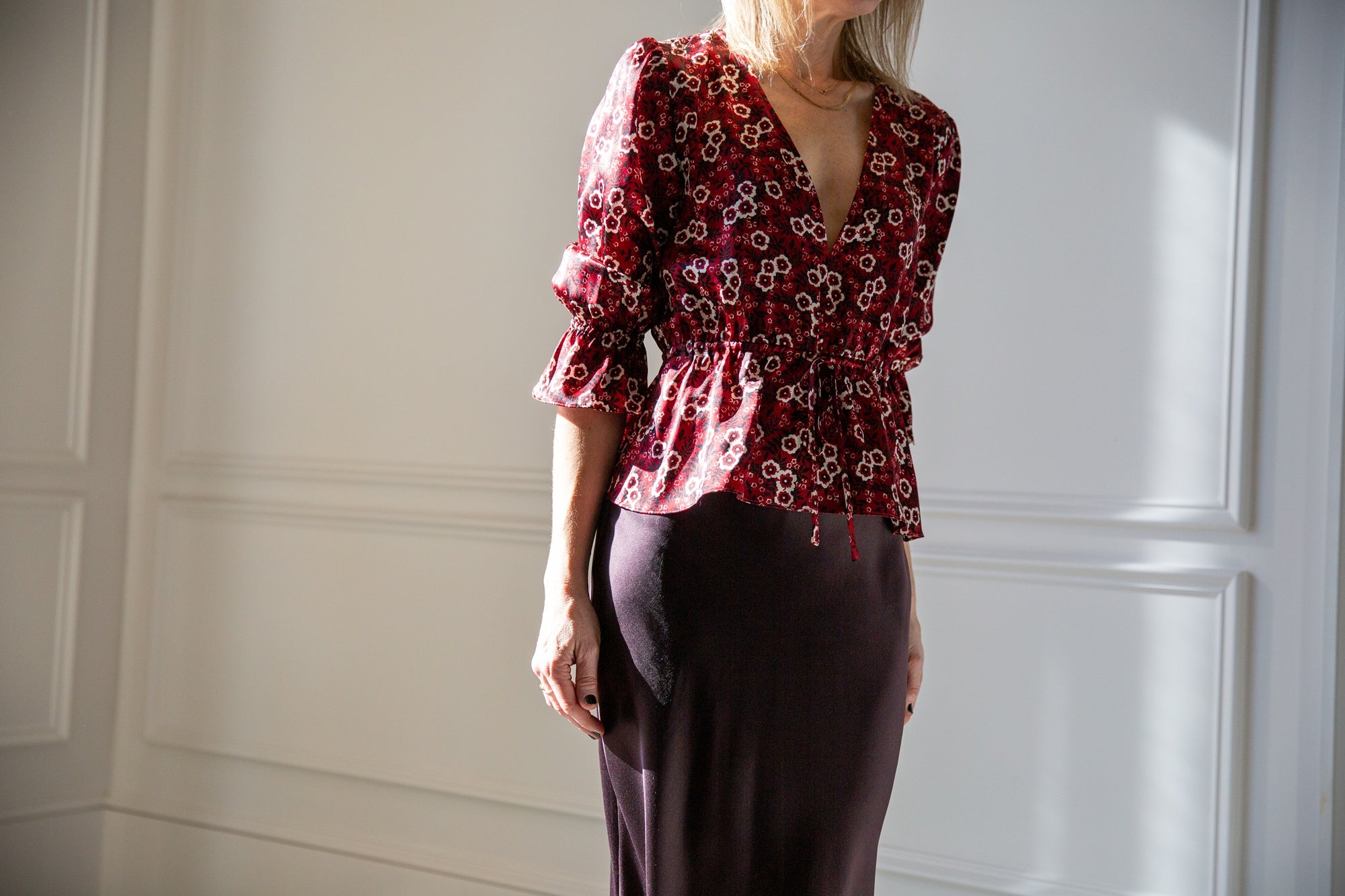 Sablyn Miranda B Scallop Trim Bias Cut Skirt